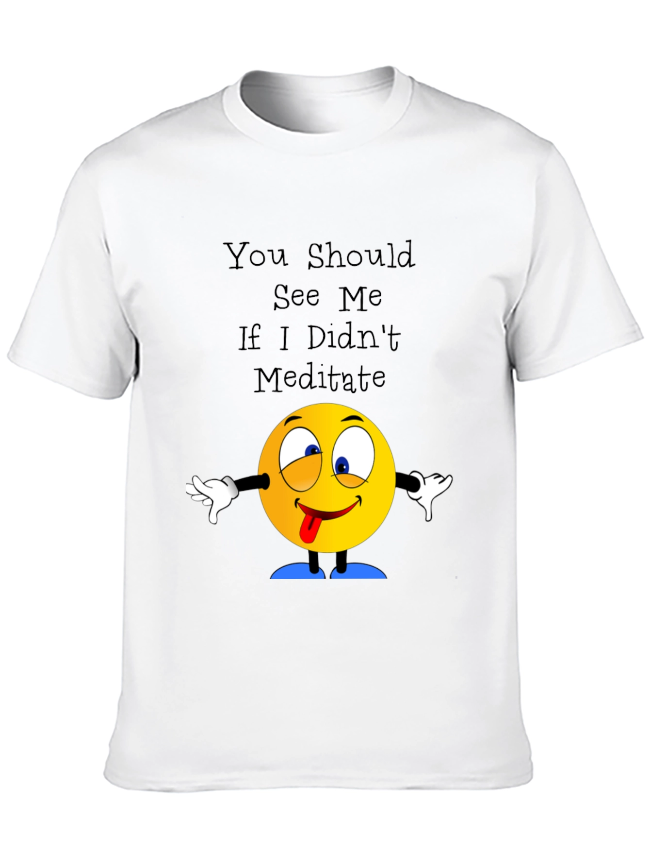 Meditate T-Shirt Crazy Emoji Graphic Tee