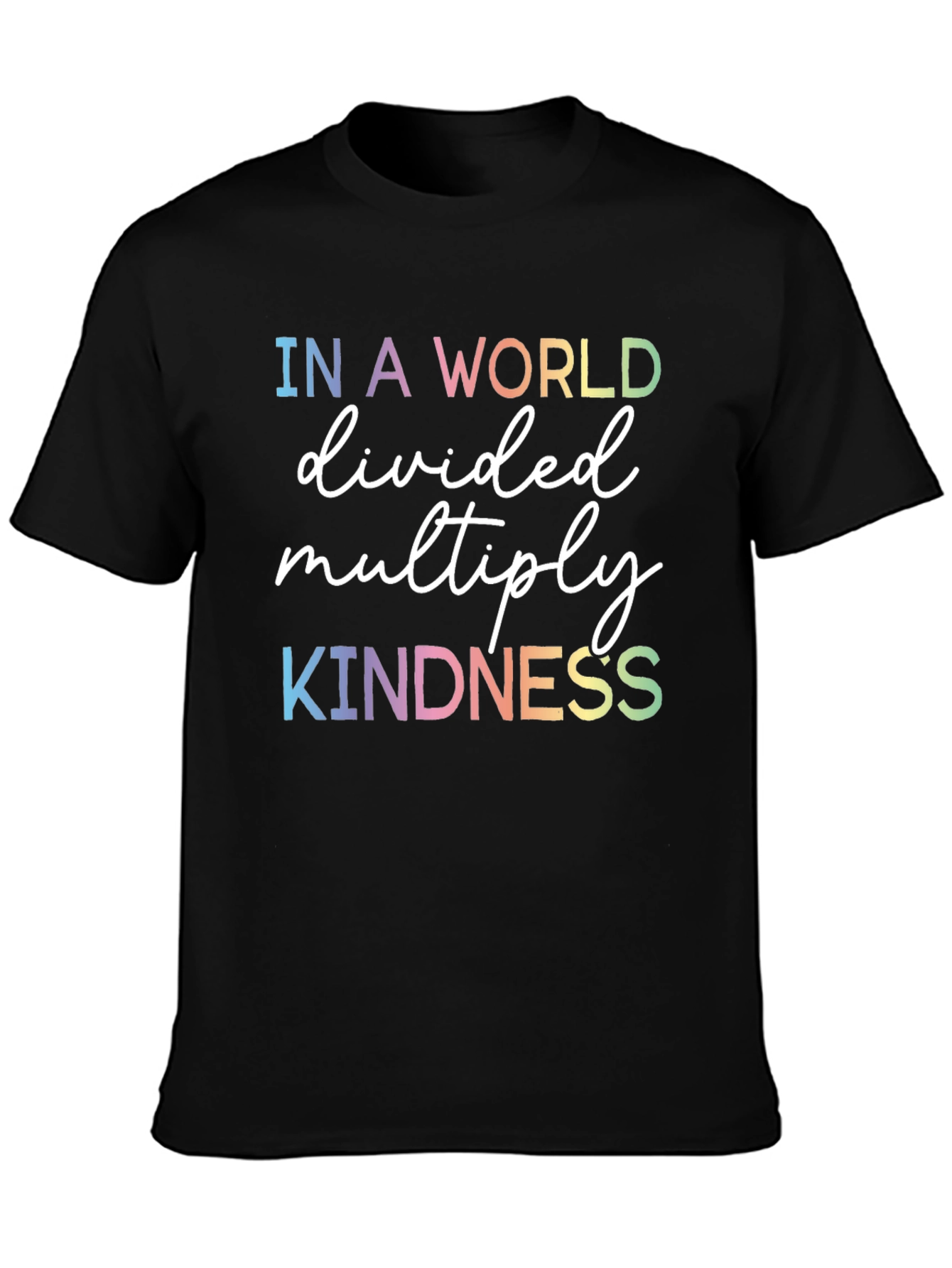 Kindness Graphic Tee - Rainbow Text