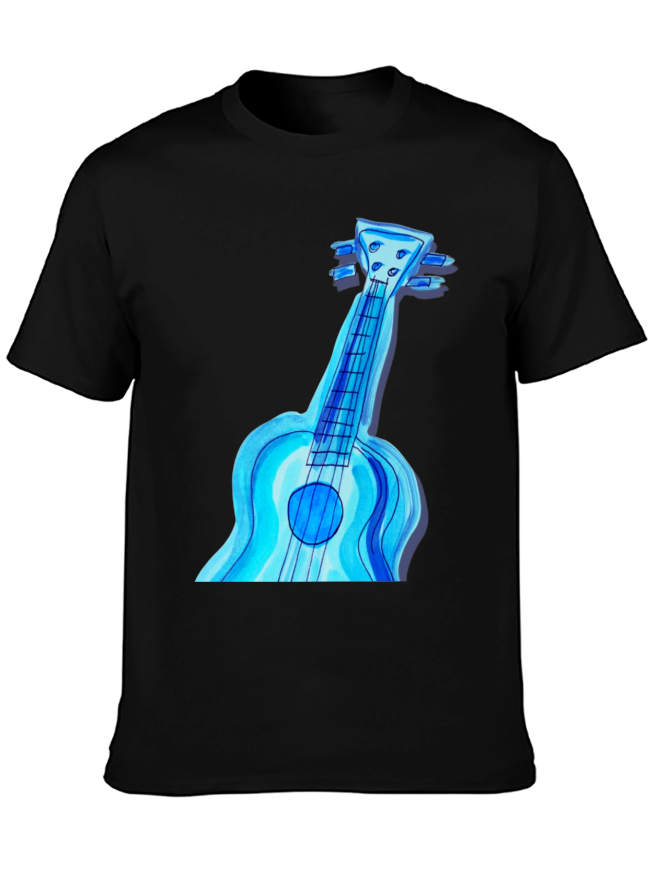 Blue Ukulele Graphic T-Shirt