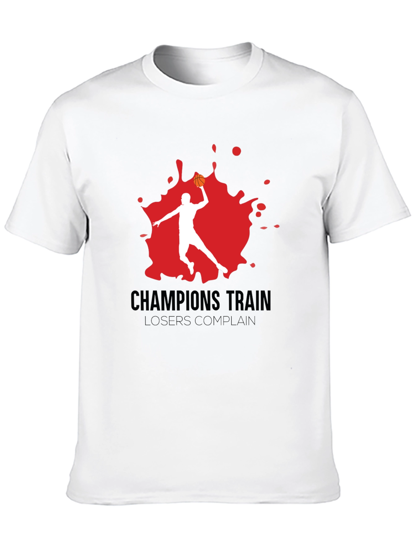 Champions Train Graphic Tee - Basketball Motivation