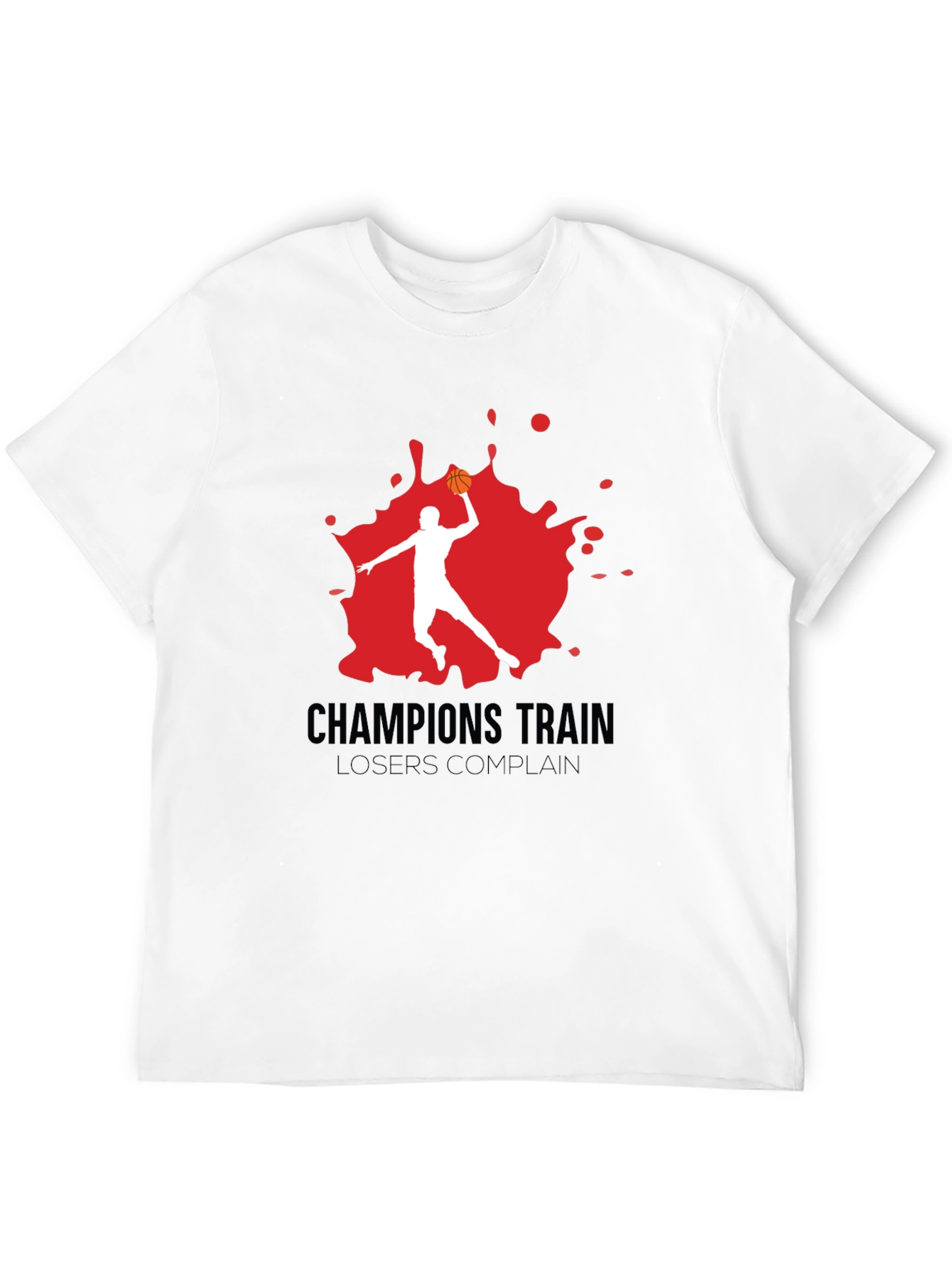 Champions Train Graphic Tee - Basketball Motivation