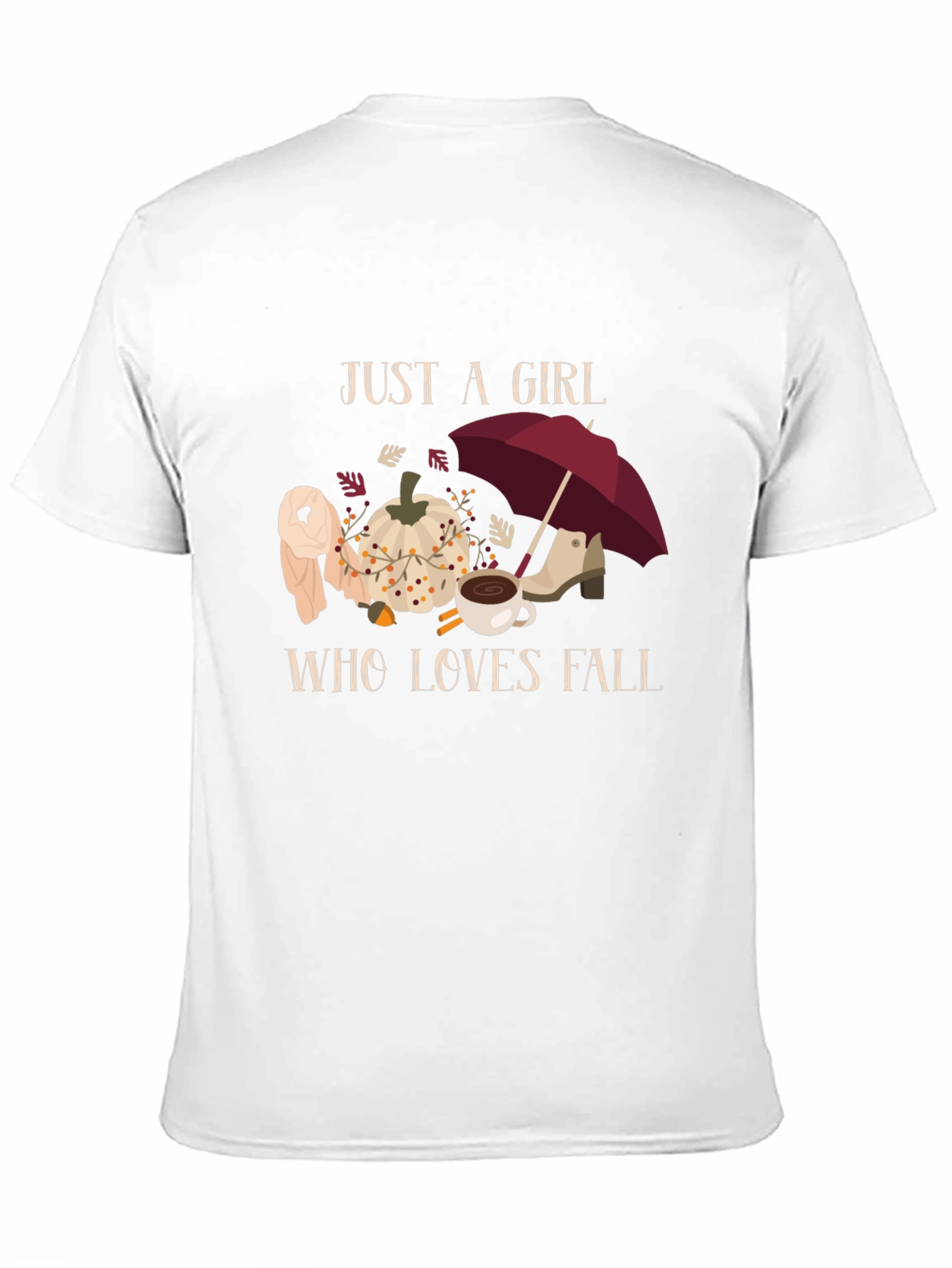 Fall Lover Tee - Autumn Pumpkin Umbrella Shirt