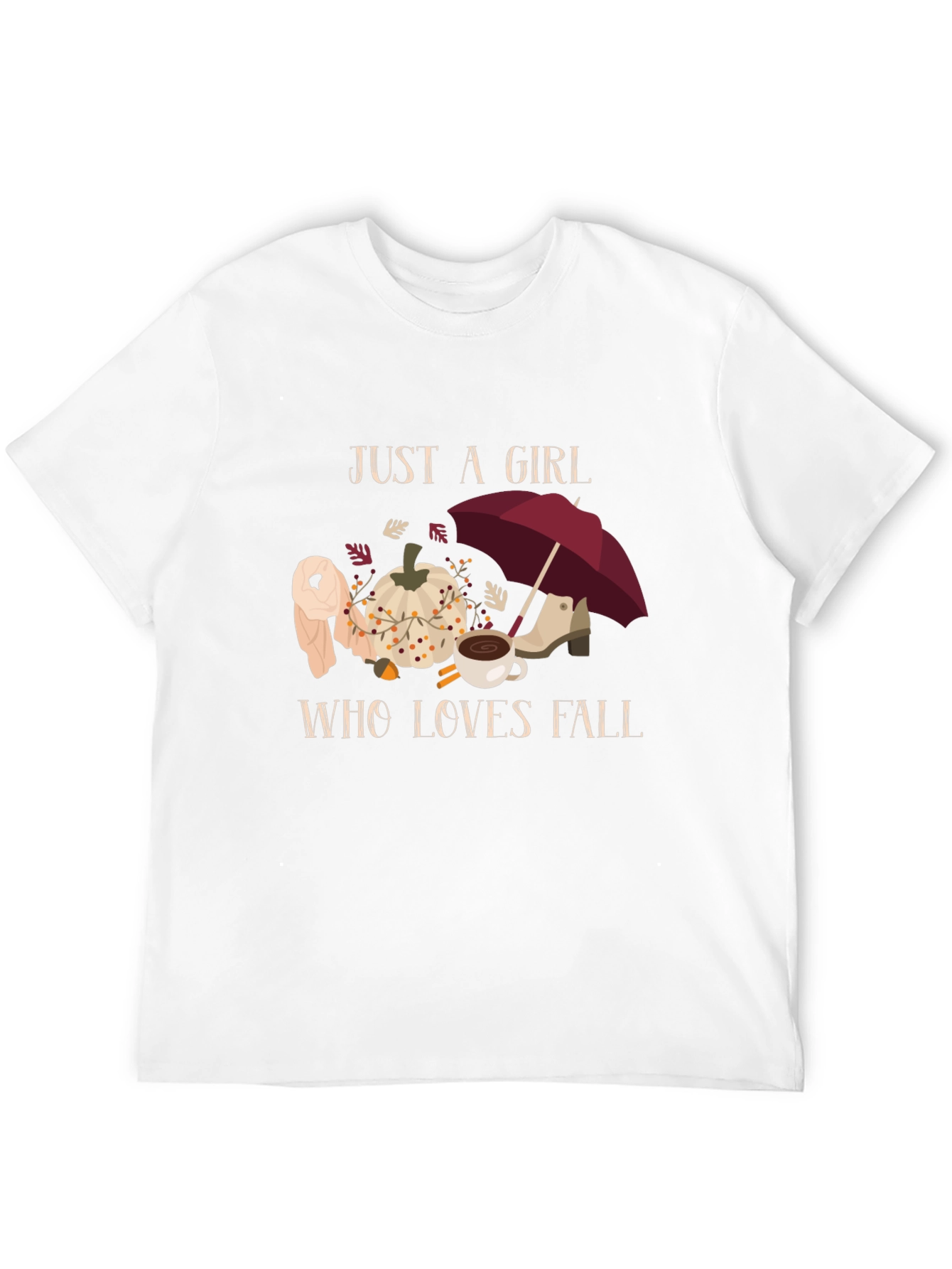 Fall Lover Tee - Autumn Pumpkin Umbrella Shirt