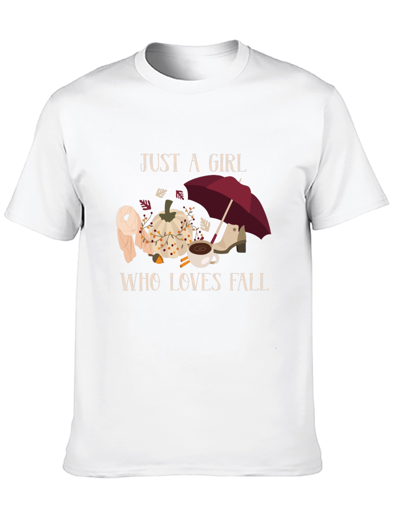 Fall Lover Tee - Autumn Pumpkin Umbrella Shirt