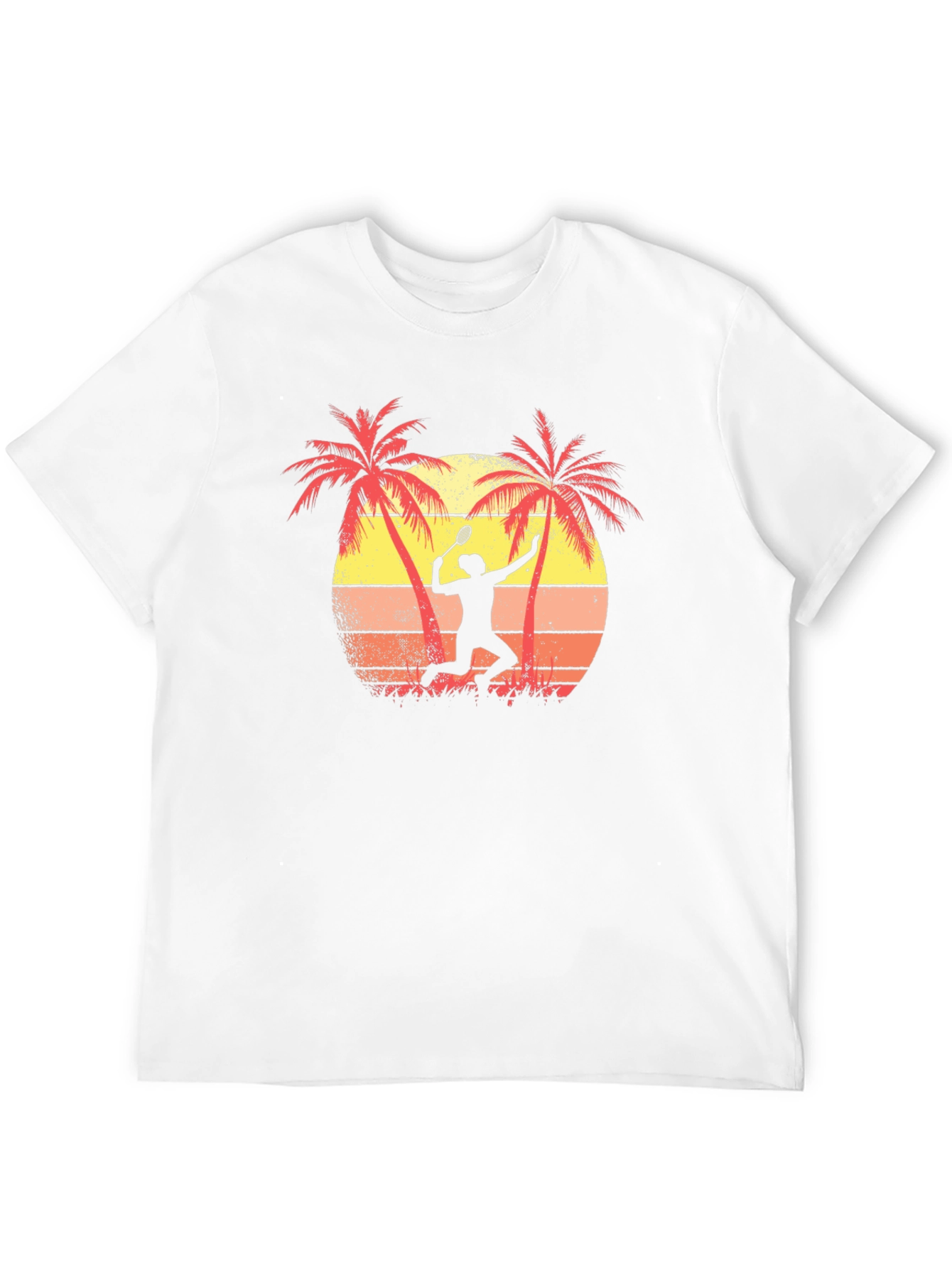 Tropical Tennis Player Graphic Tee