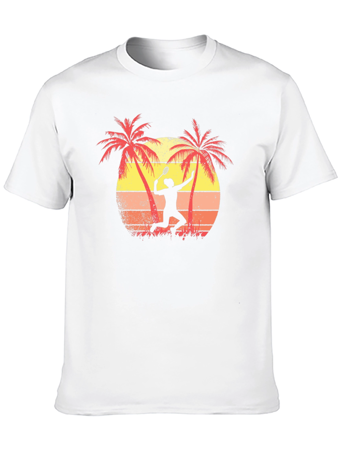 Tropical Tennis Player Graphic Tee