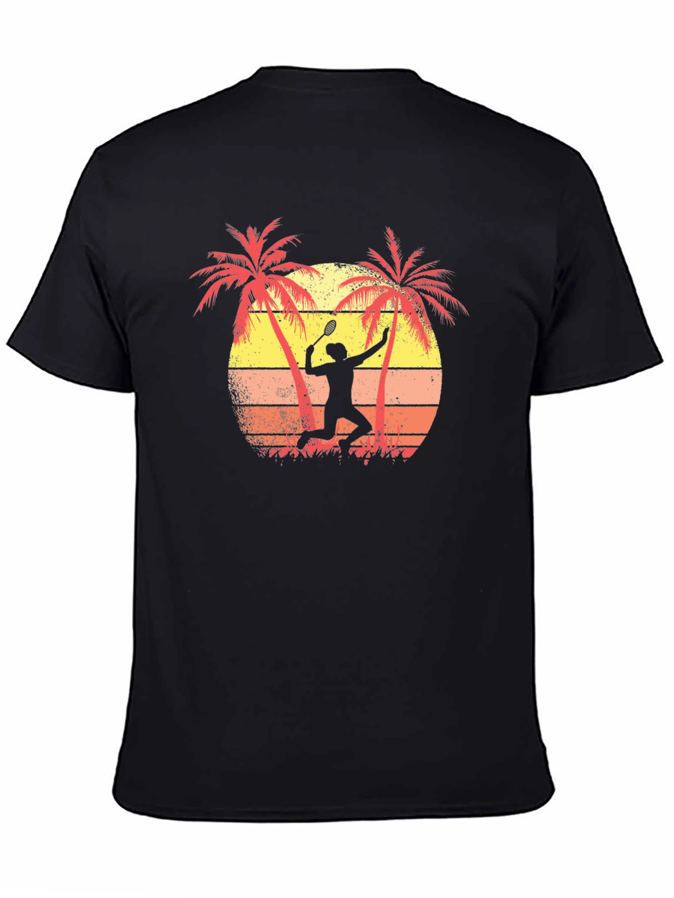 Tropical Tennis Player Graphic Tee