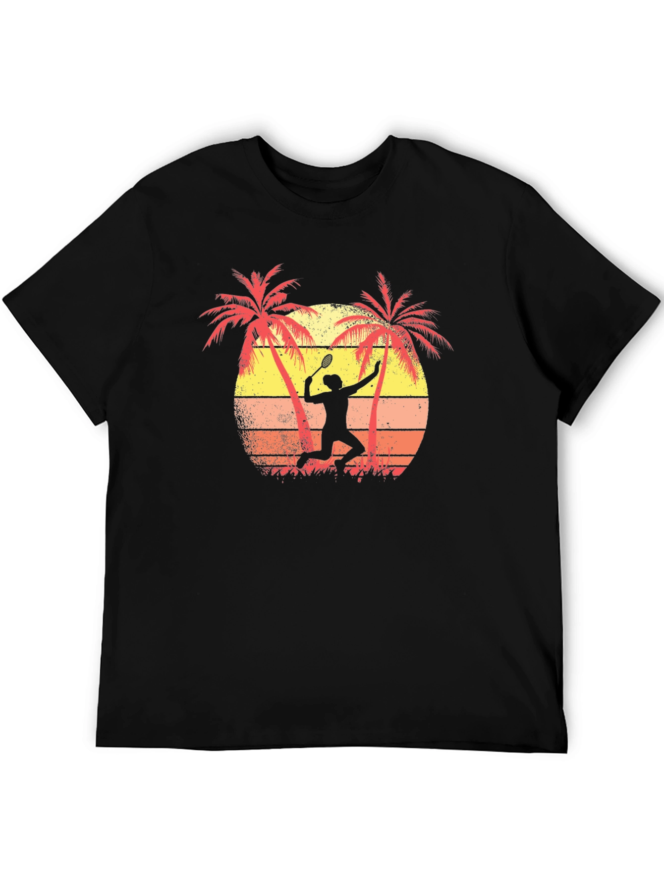 Tropical Tennis Player Graphic Tee