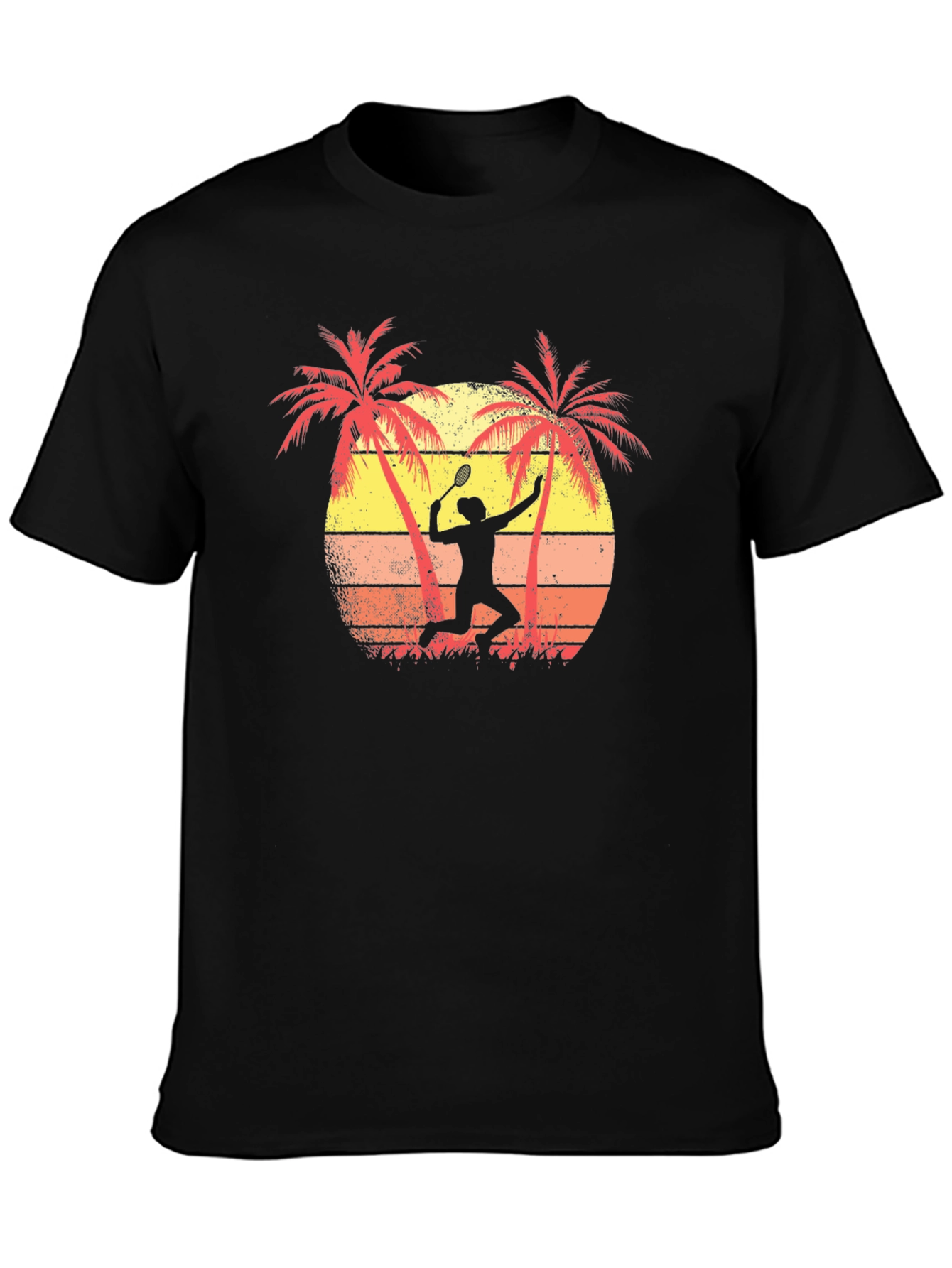Tropical Tennis Player Graphic Tee