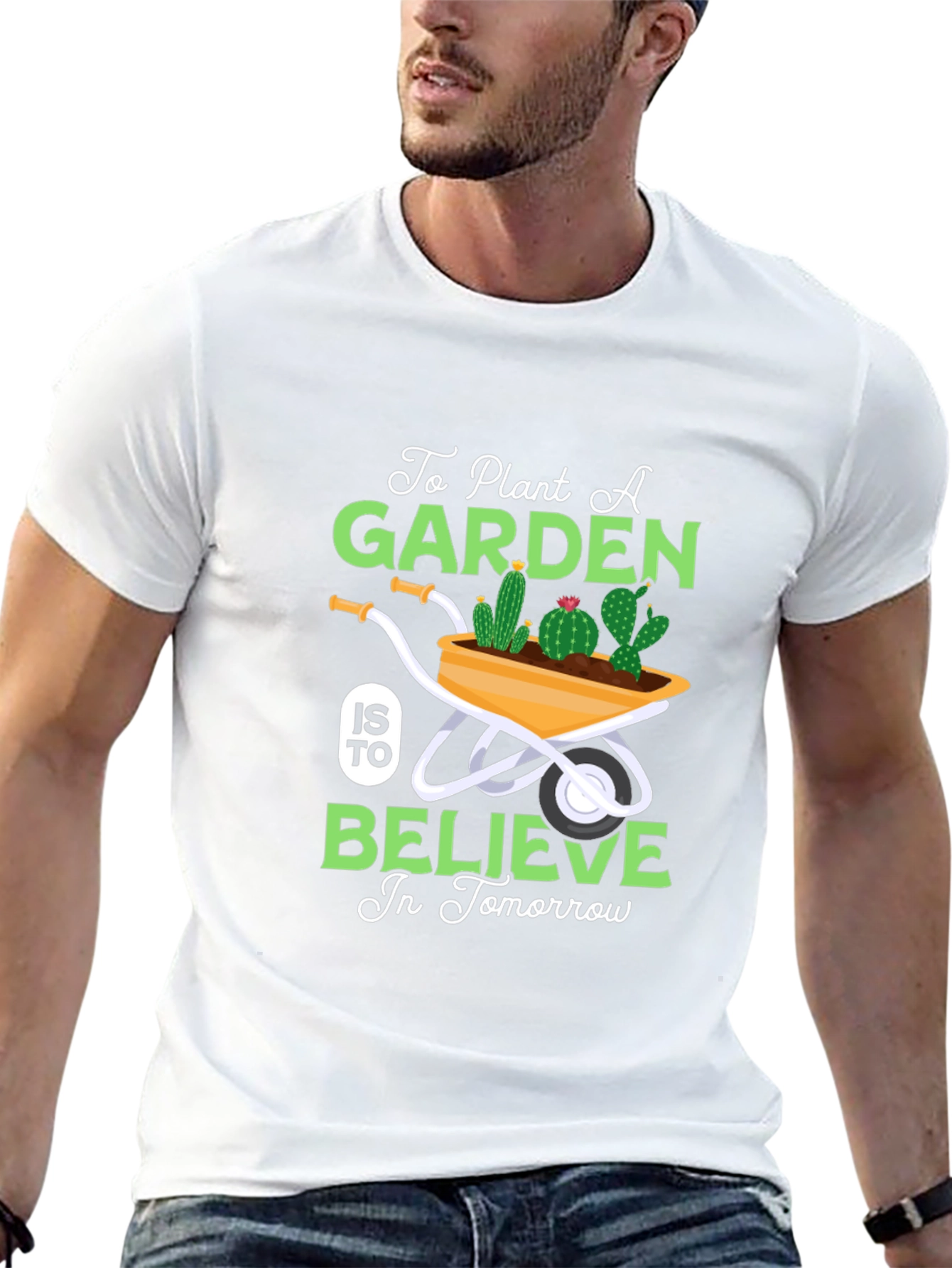 Plant a Garden Believe in Tomorrow Black T-Shirt