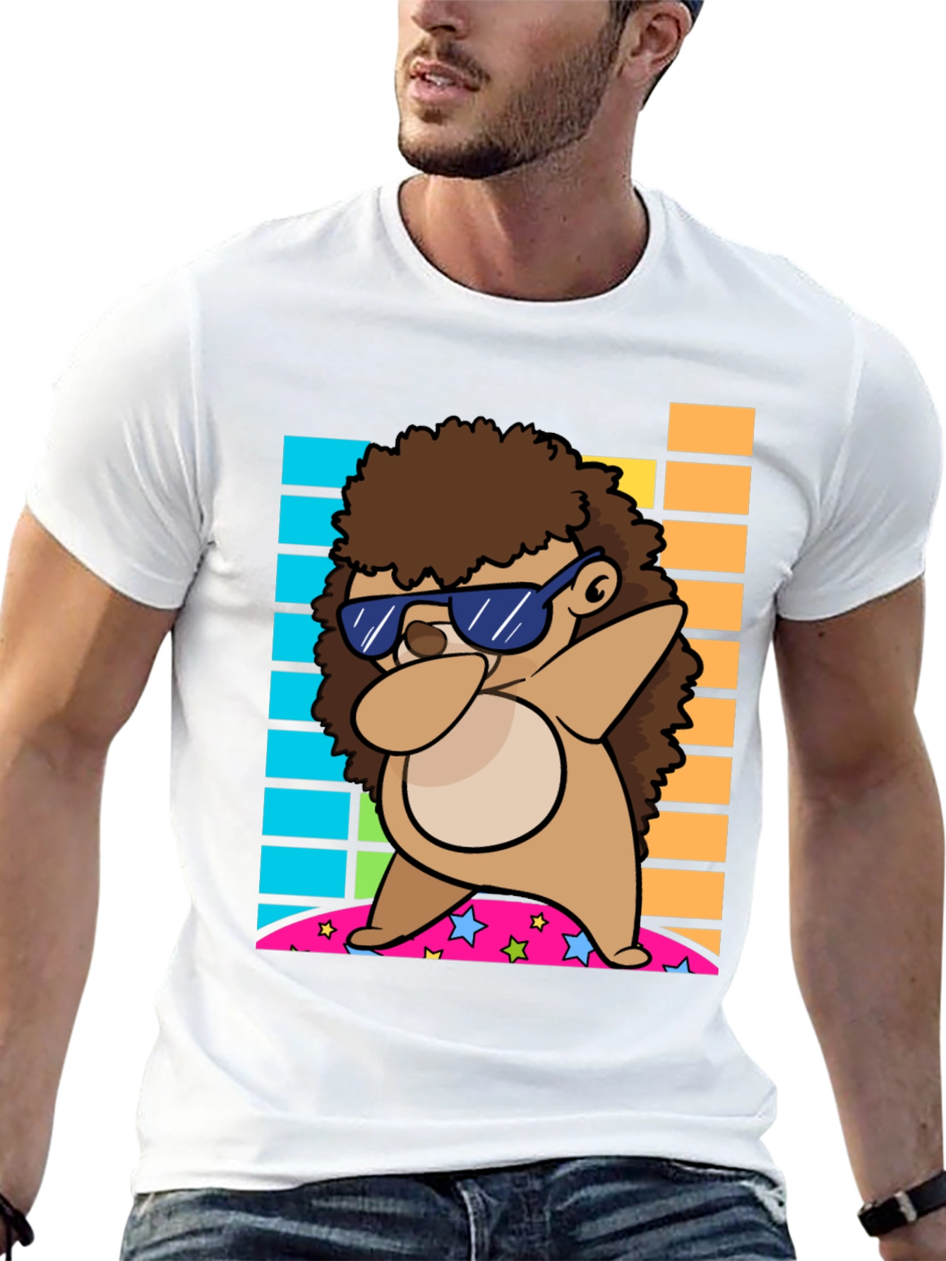 Dabbing Hedgehog Graphic Tee - Cool & Fun Design