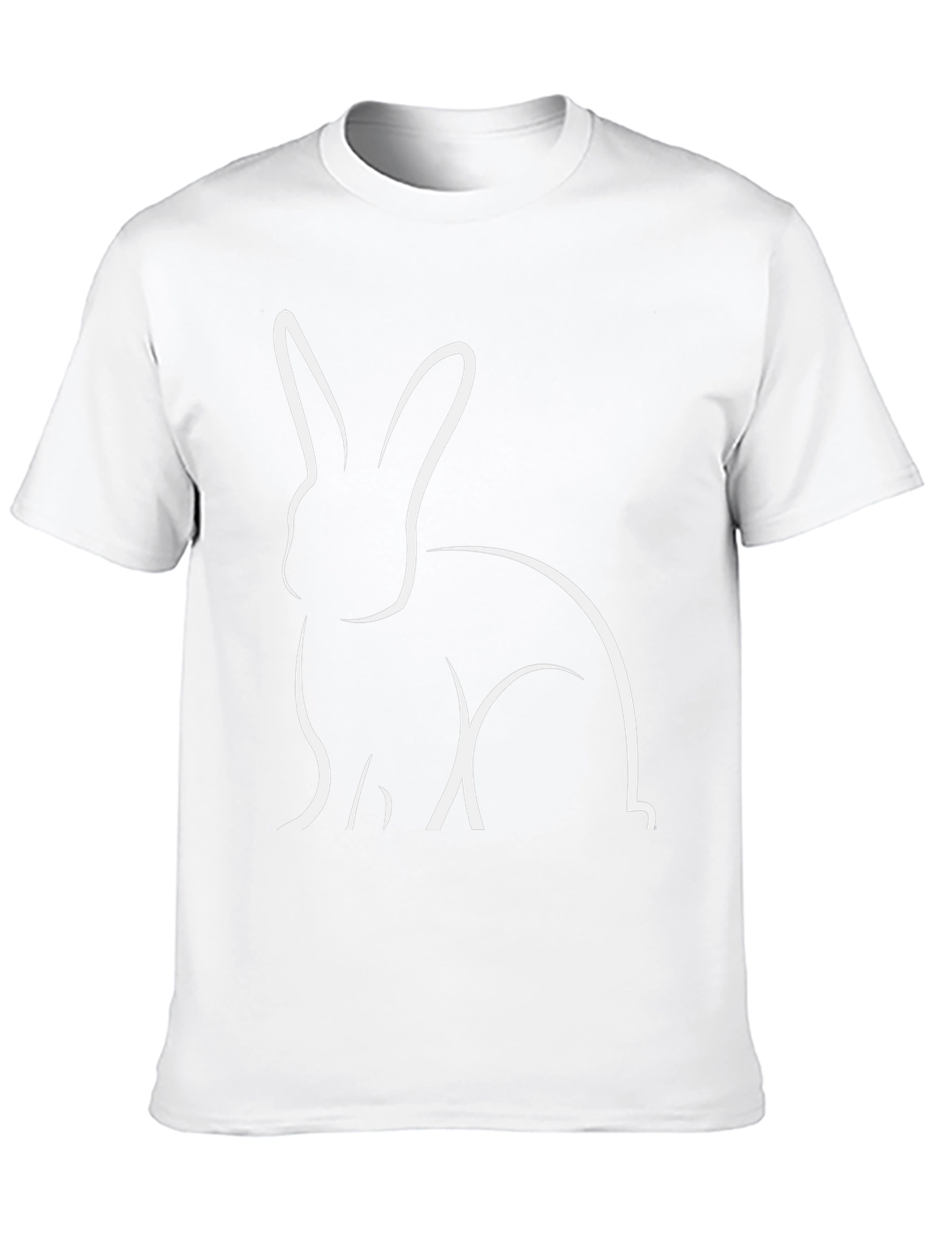 Rabbit Outline Graphic T-Shirt