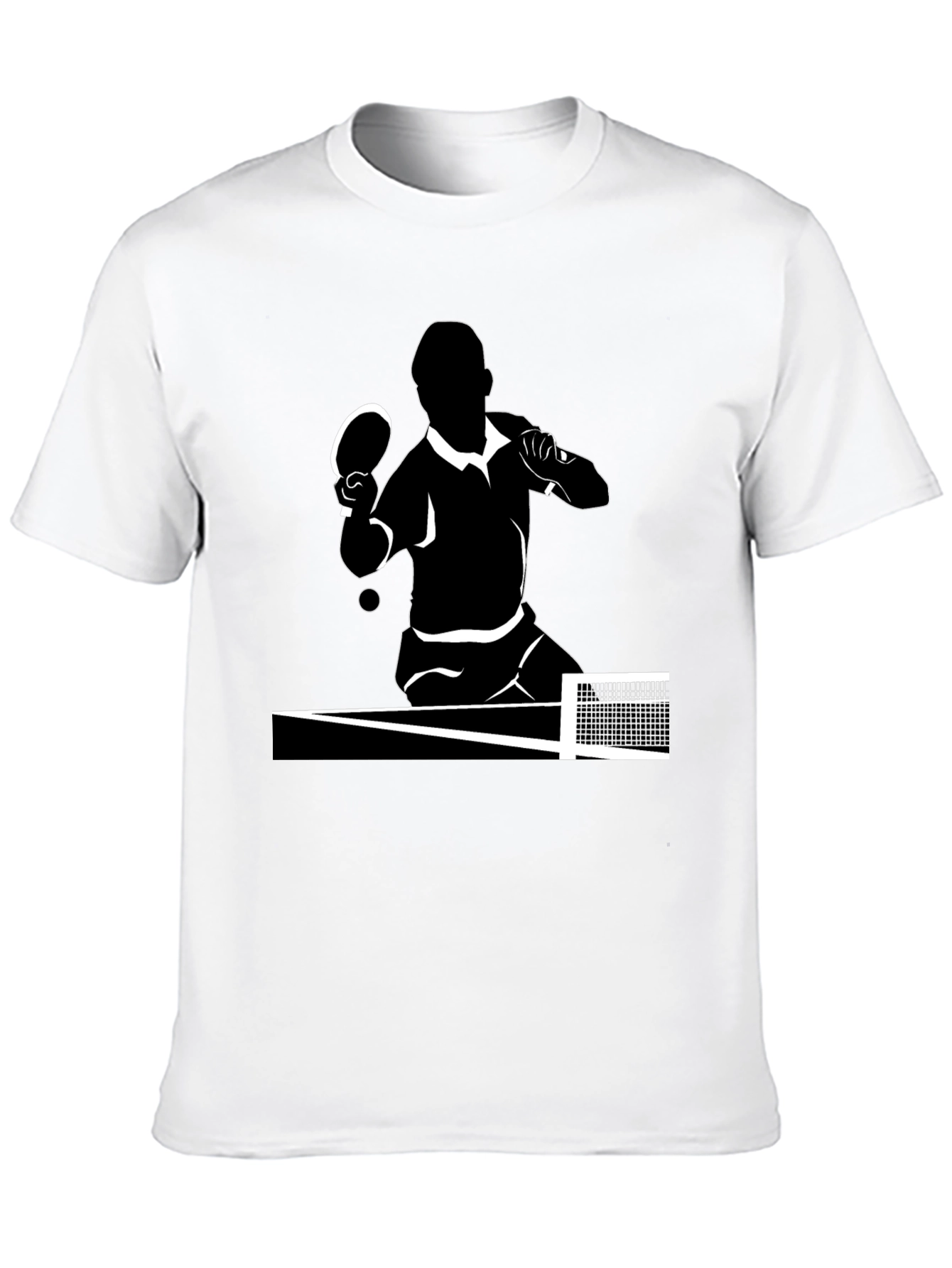 Table Tennis Player Graphic Tee - Black