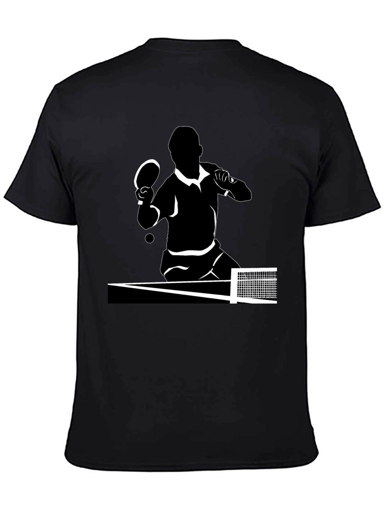 Table Tennis Player Graphic Tee - Black