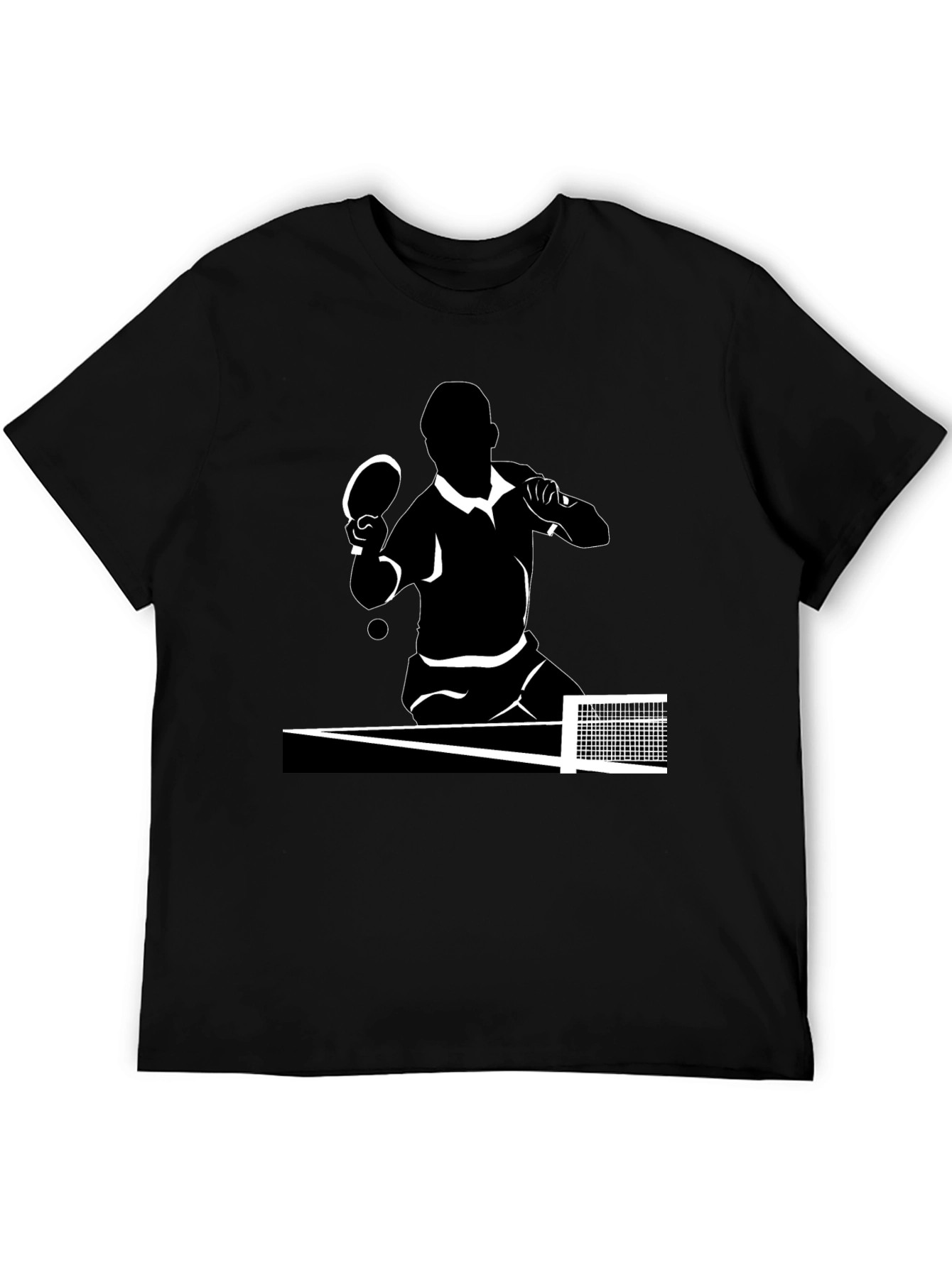 Table Tennis Player Graphic Tee - Black