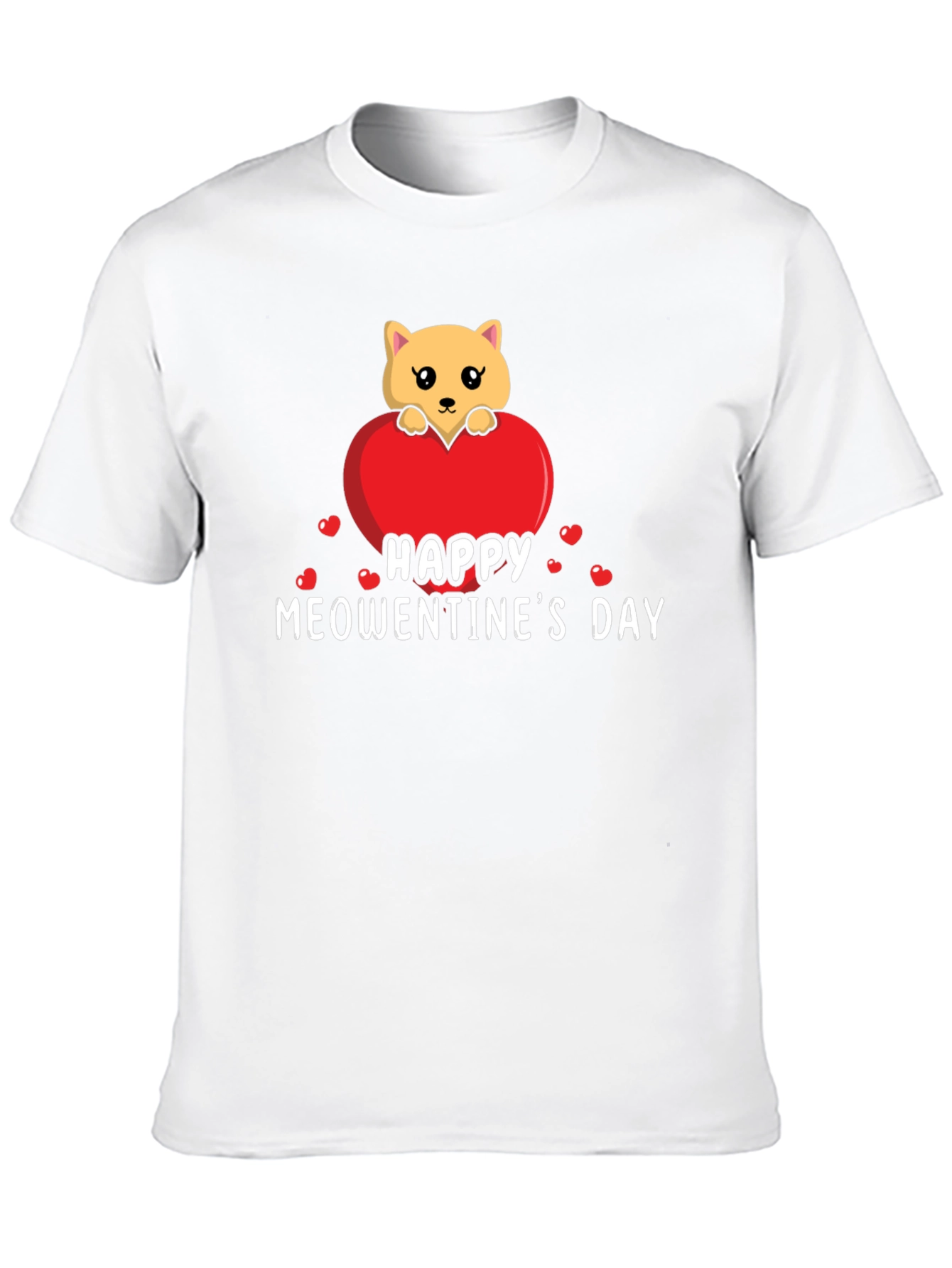 Happy Meowentines Day Black T-Shirt