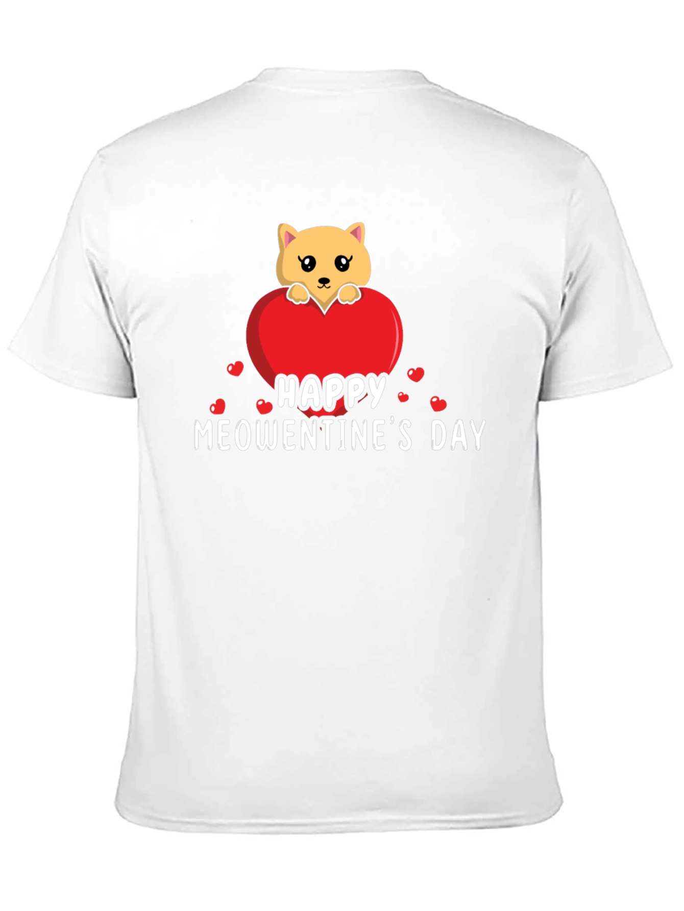Happy Meowentines Day Black T-Shirt