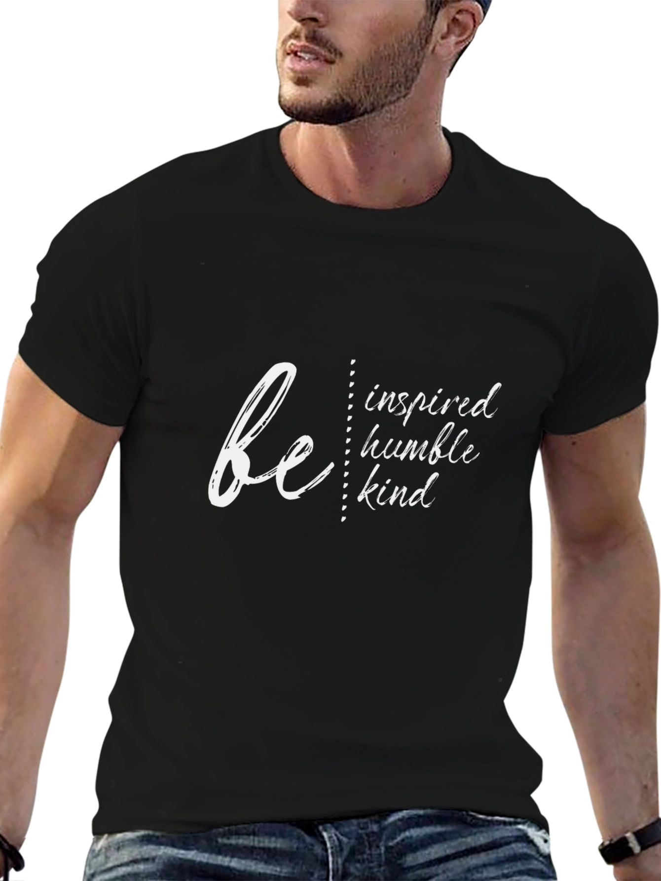Be Inspired T-Shirt: Humble Kind Black Tee