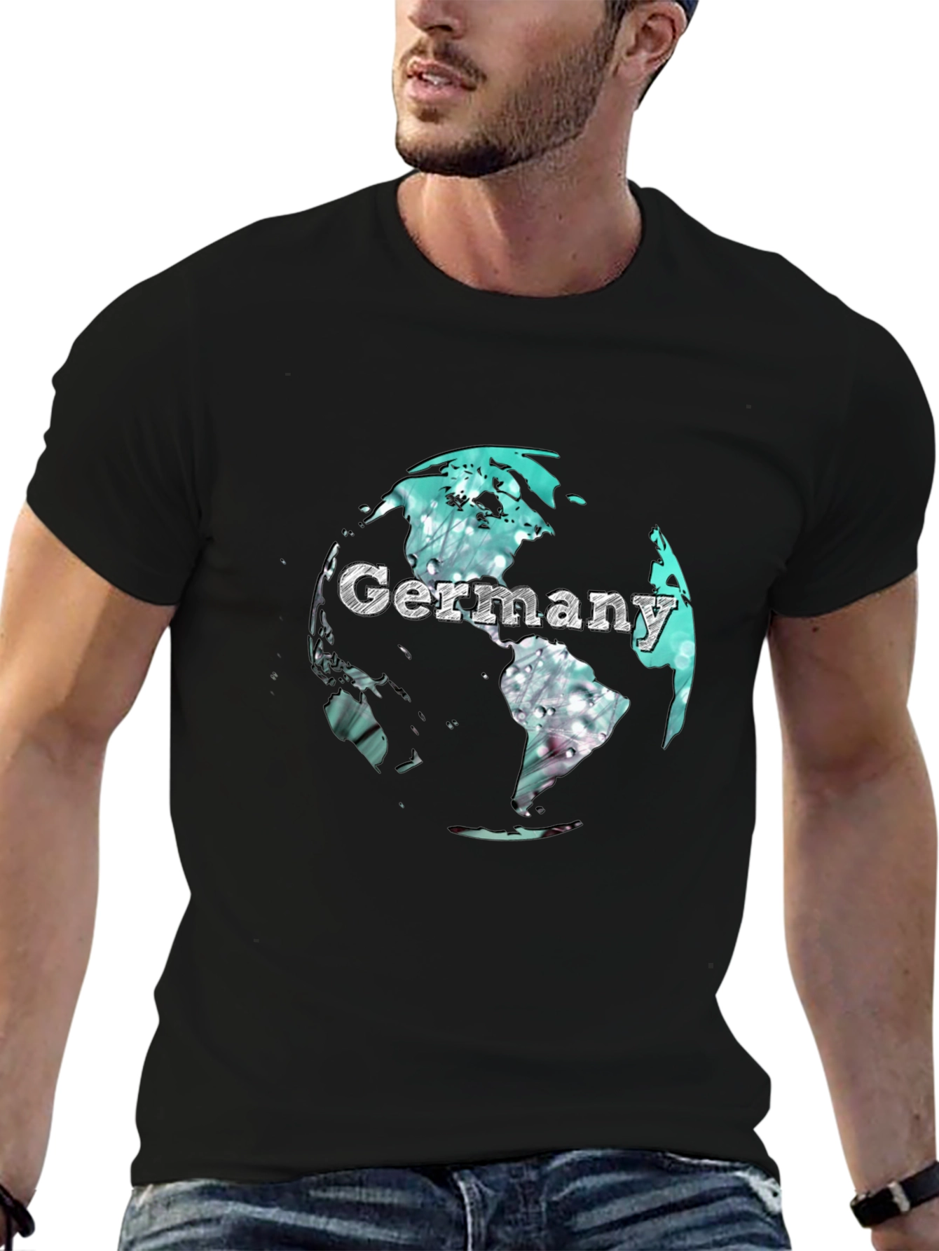 Germany Globe Graphic Print T-Shirt