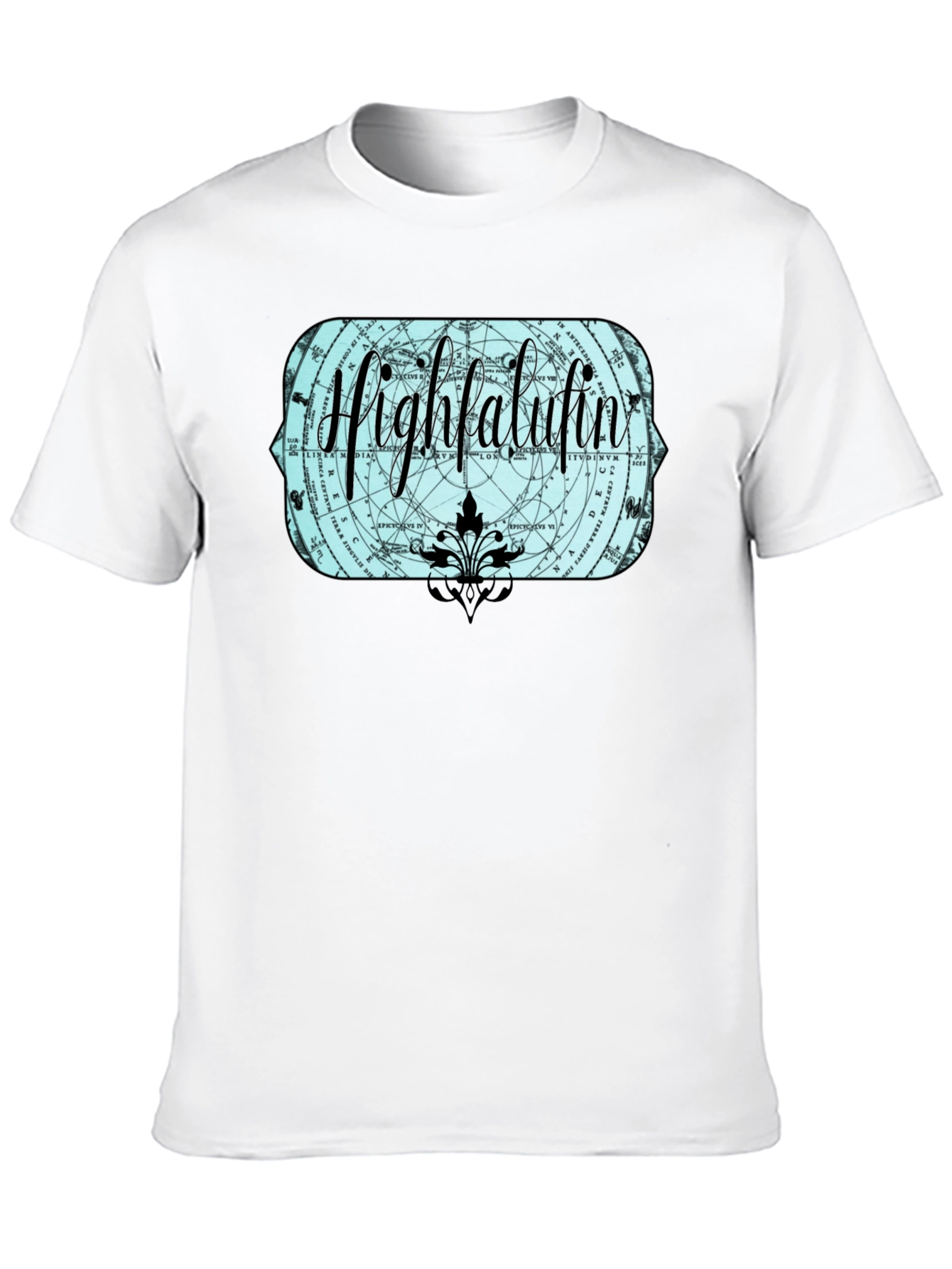 Highfalutin Graphic Print Black T-Shirt