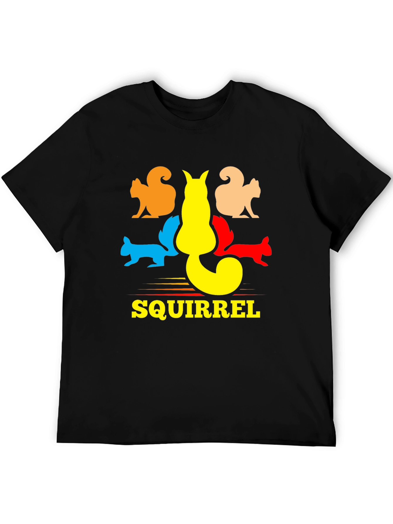 Squirrel Graphic T-Shirt - Black Cotton Tee