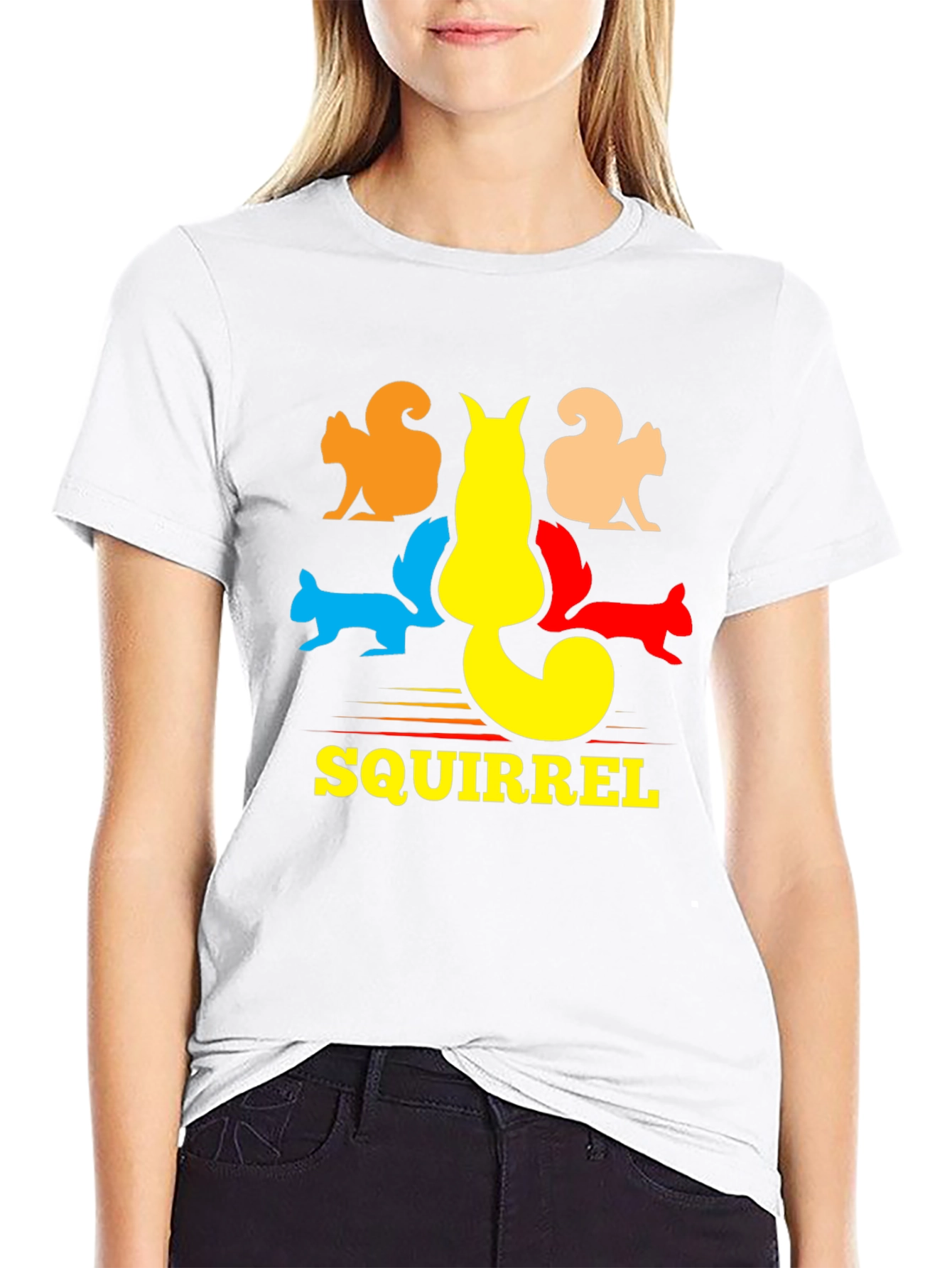 Squirrel Graphic T-Shirt - Black Cotton Tee