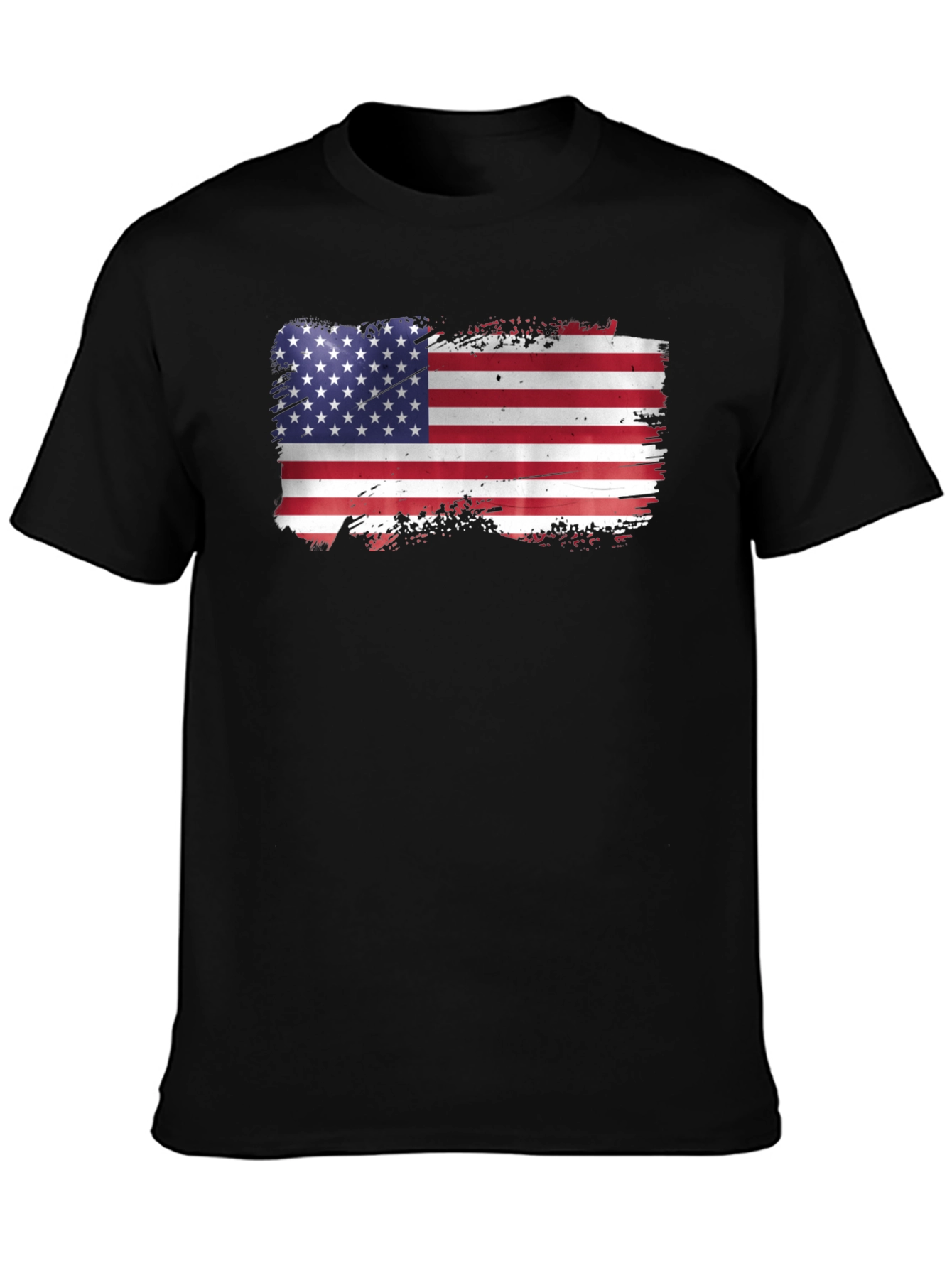 American Flag Graphic T-Shirt - Black