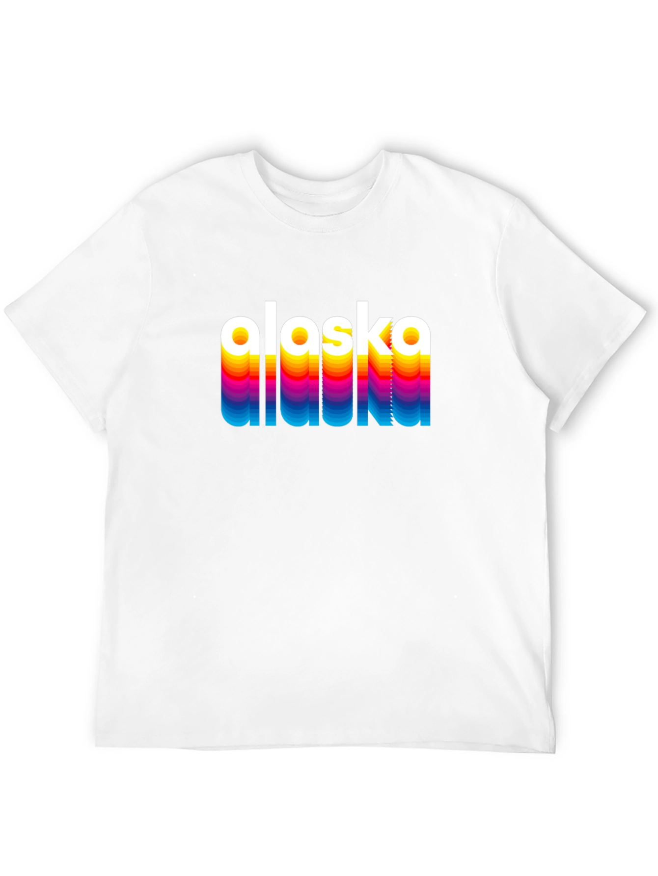 Retro Alaska Graphic Tee - Black Crew Neck