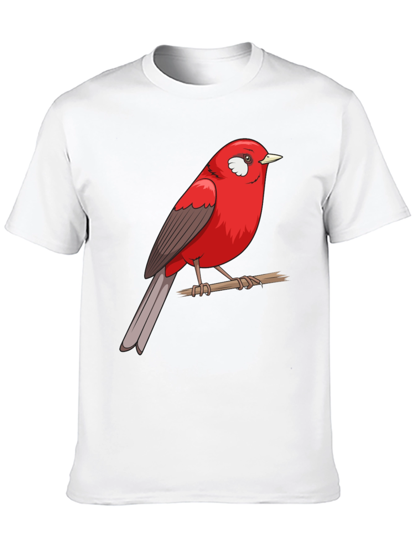 Red Bird Graphic Print T-Shirt
