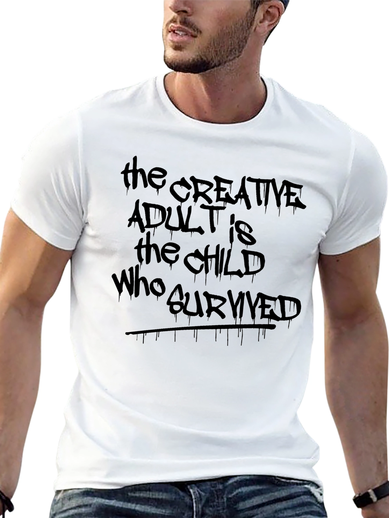 Creative Adult Graphic Tee - Unisex Cotton Blend Shirt