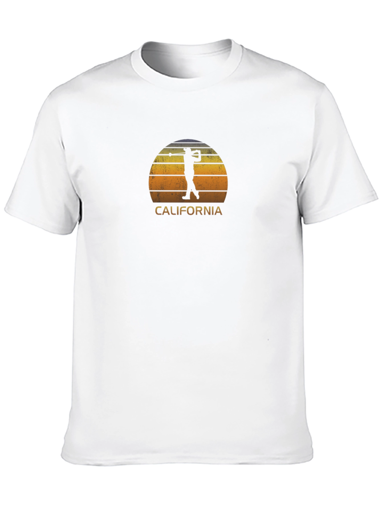 California Golfer Sunset Black T-Shirt