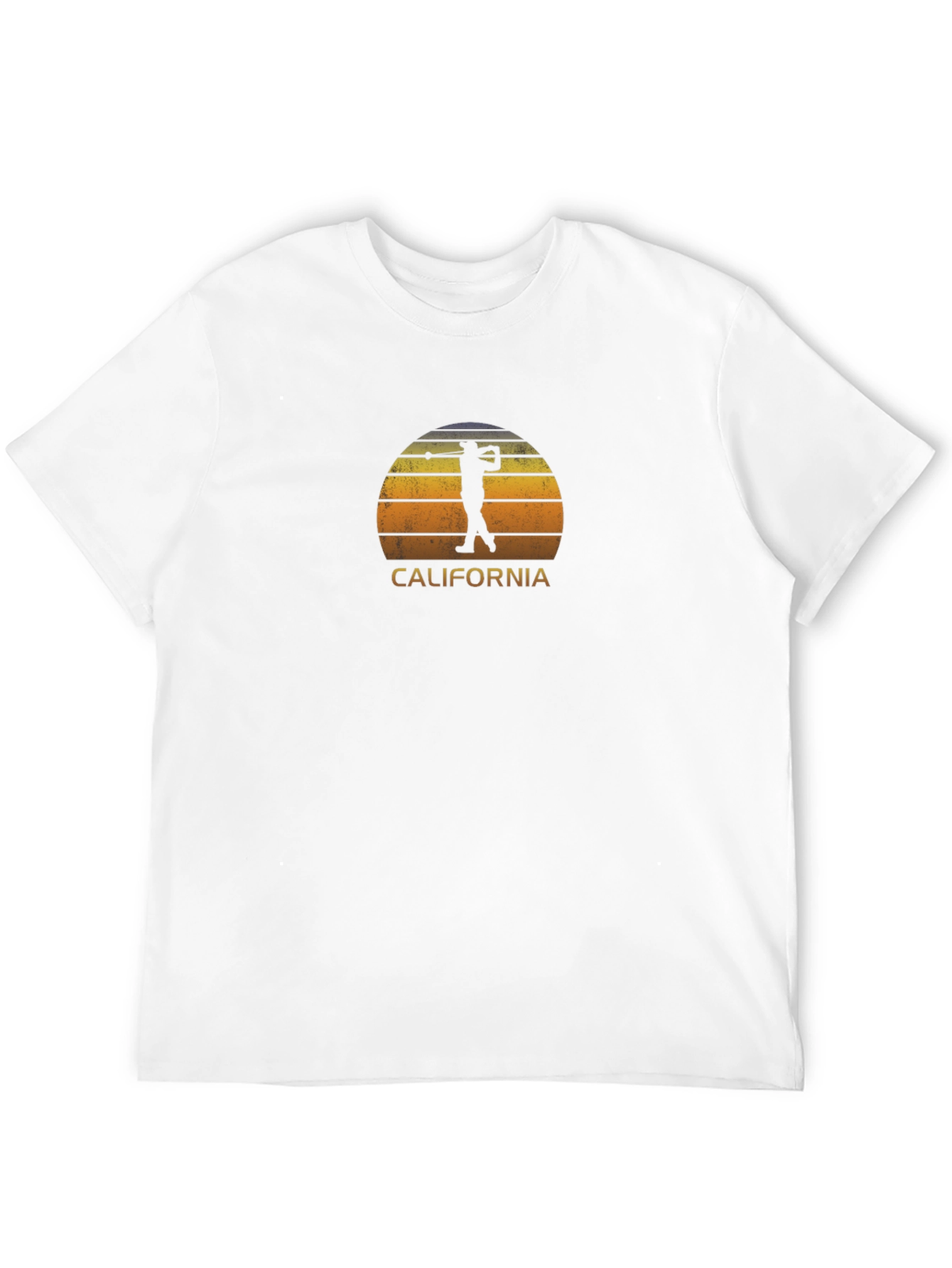 California Golfer Sunset Black T-Shirt