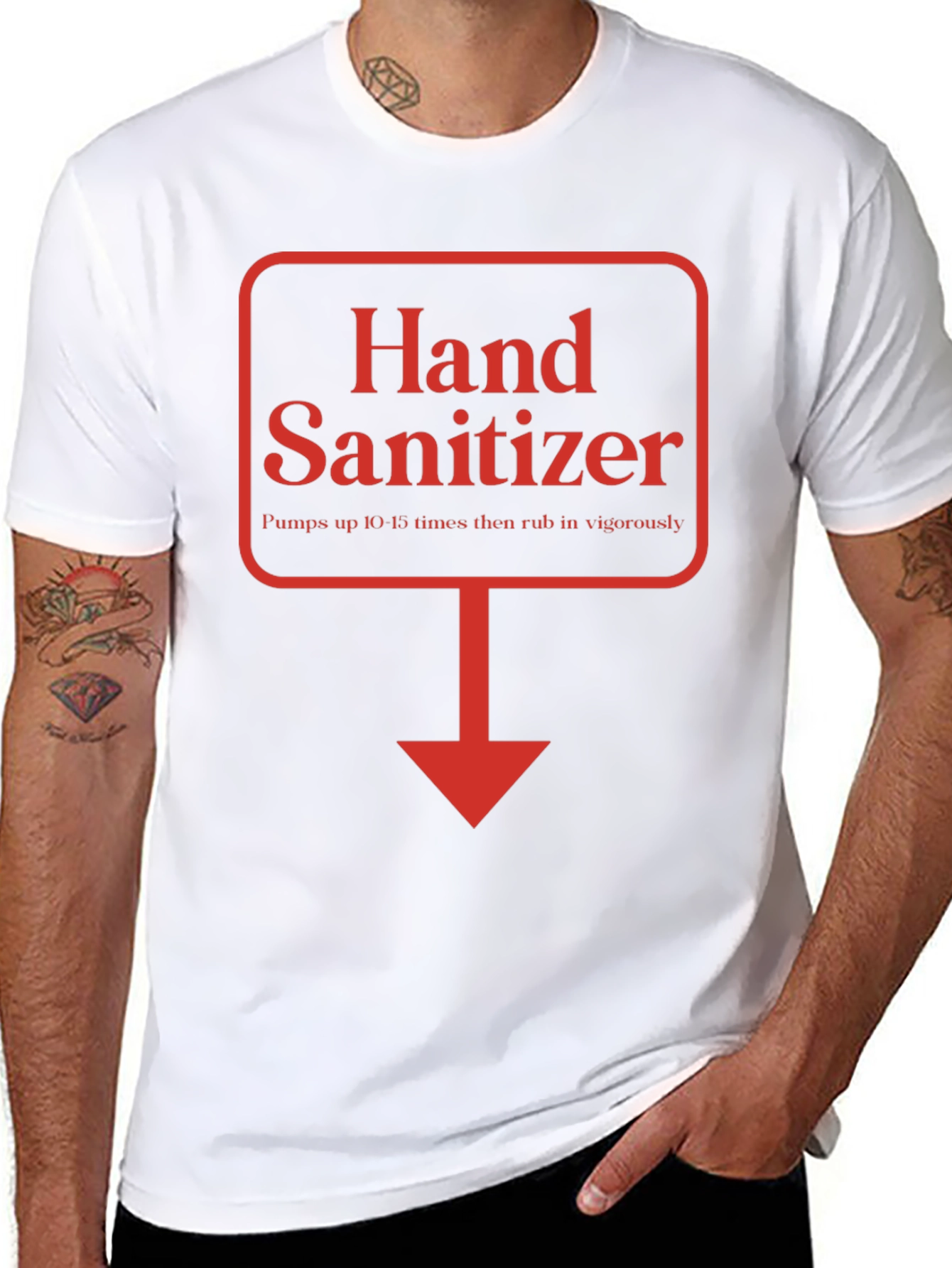 Hand Sanitizer Funny Directions T-Shirt
