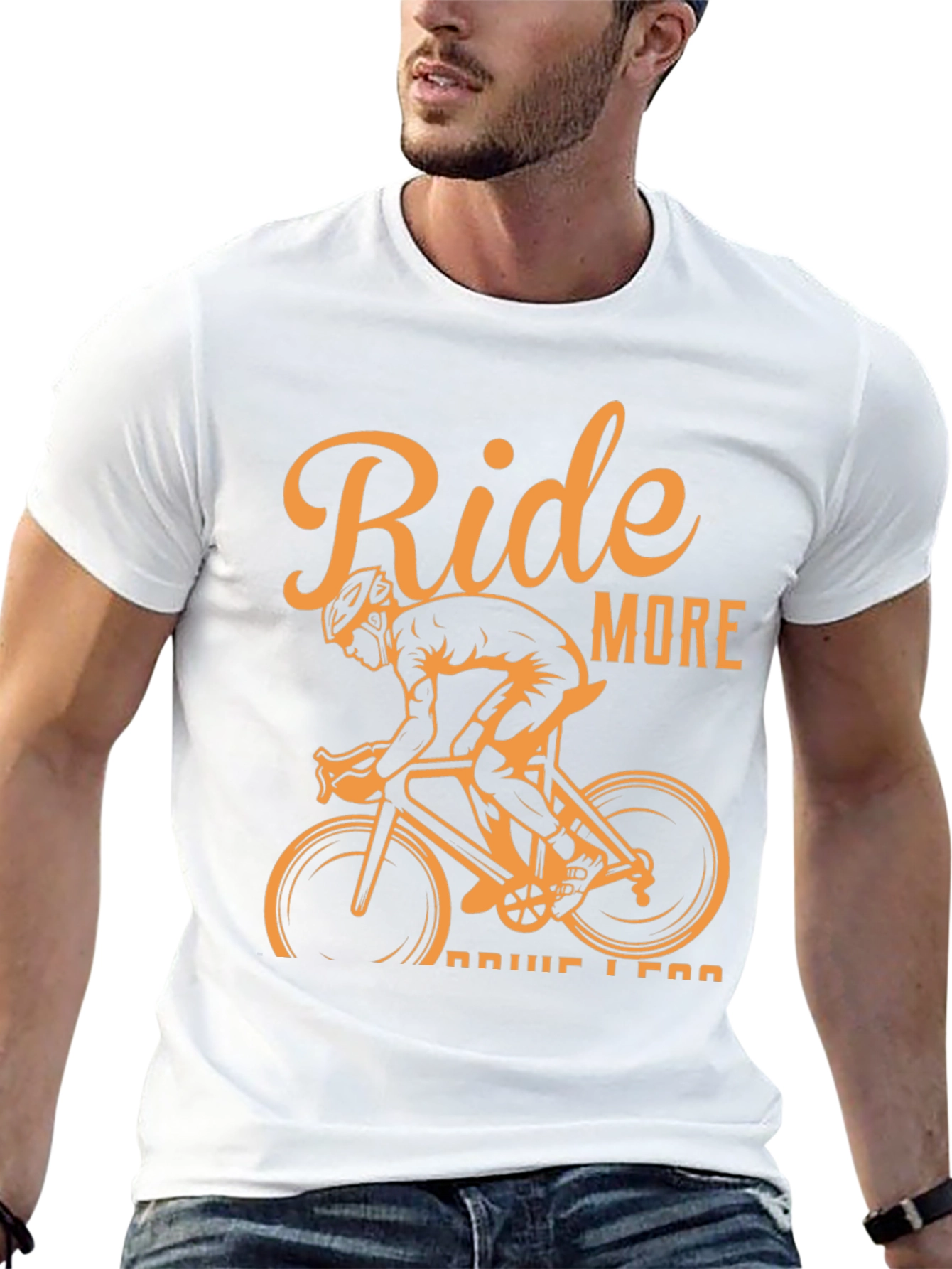 Ride More Drive Less Black Graphic Tee
