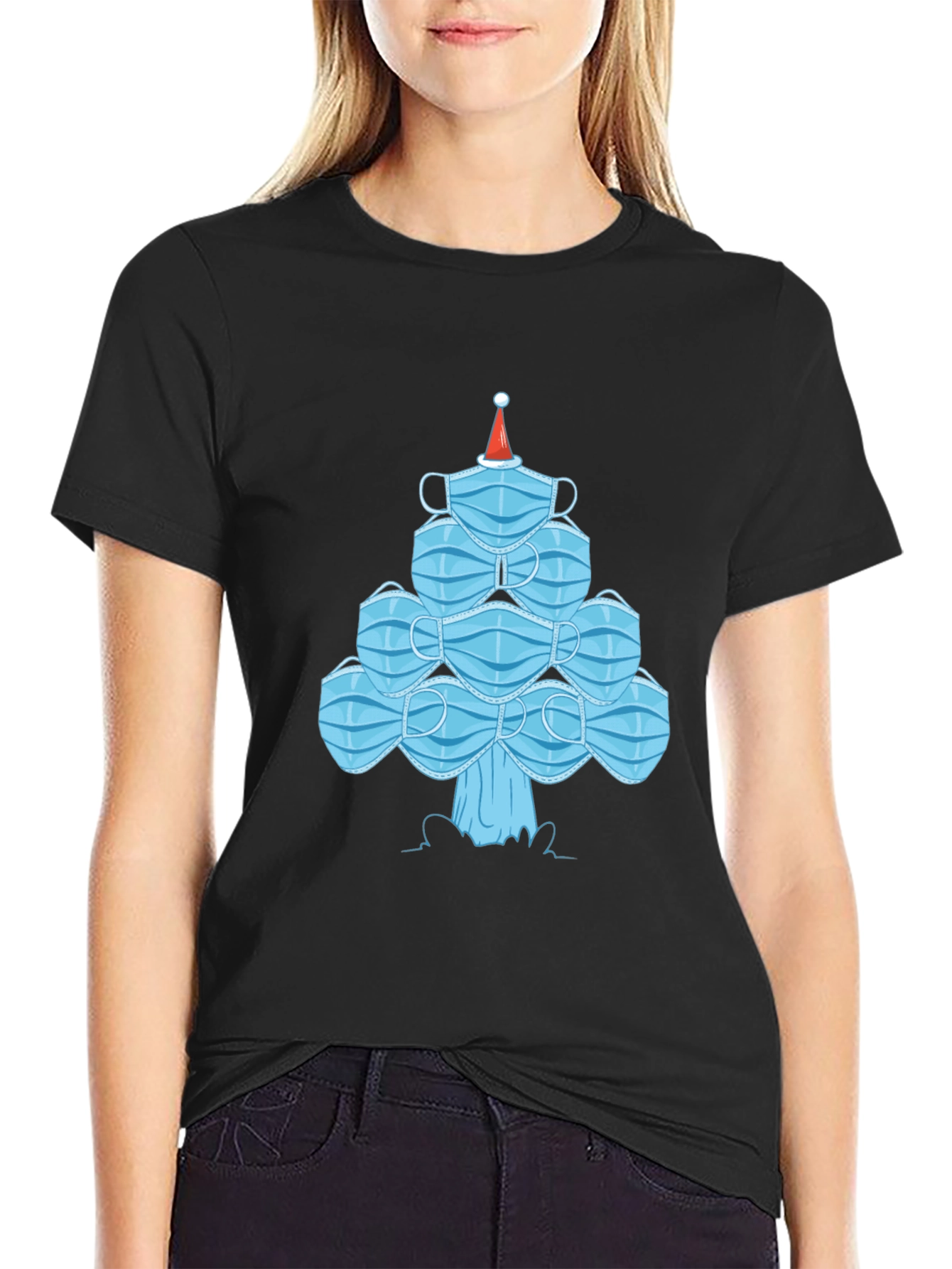 Christmas Mask Tree Tee - Holiday Gift