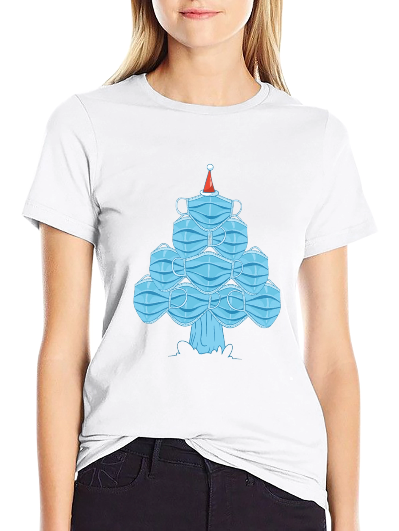 Christmas Mask Tree Tee - Holiday Gift
