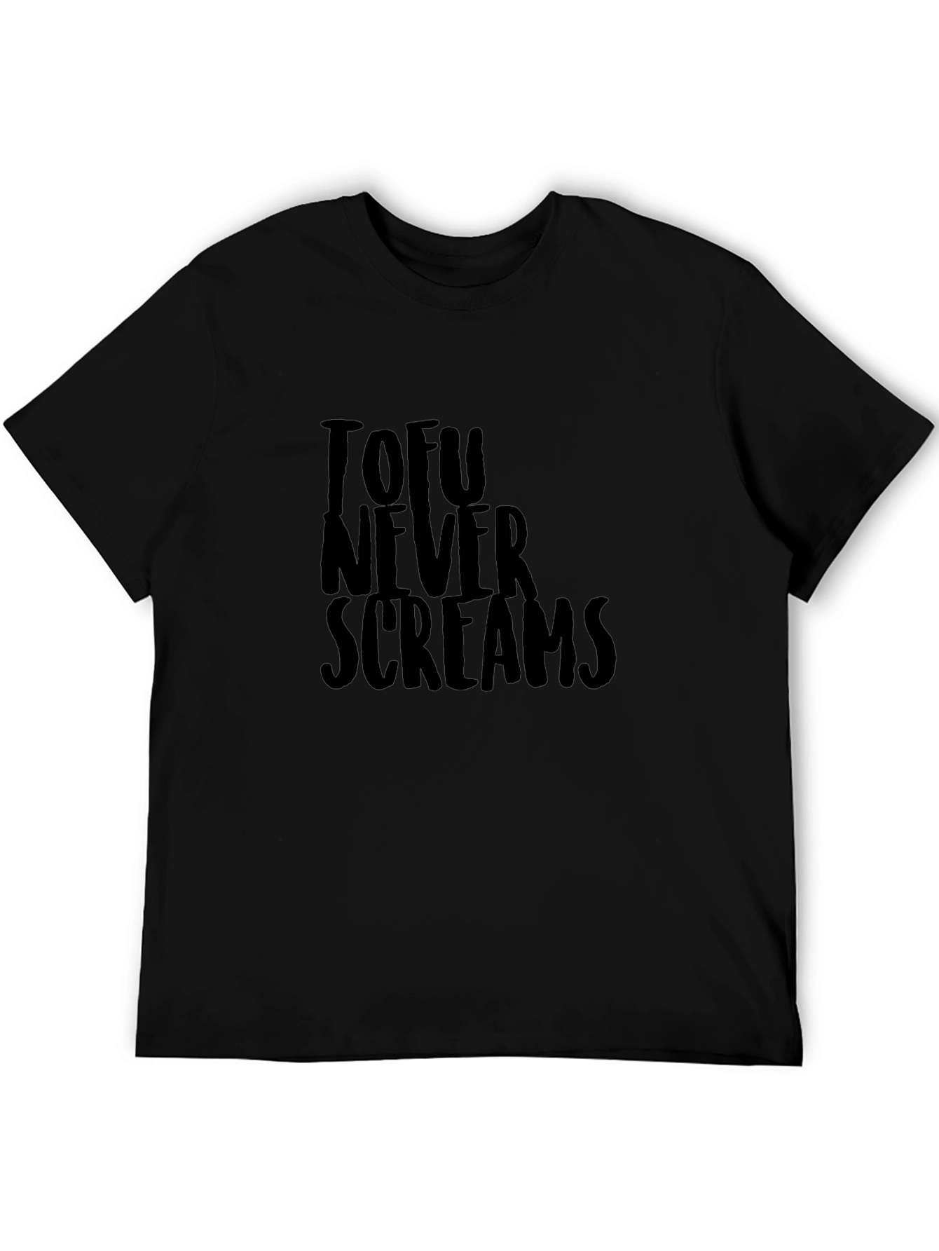 Tofu Never Screams Graphic Tee - Black