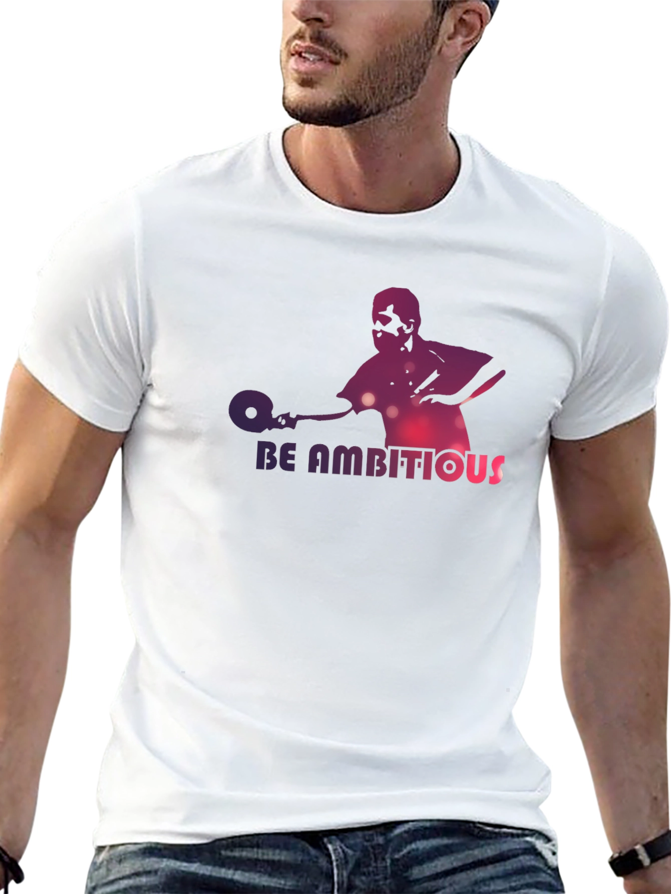 Be Ambitious Graphic Print T-Shirt