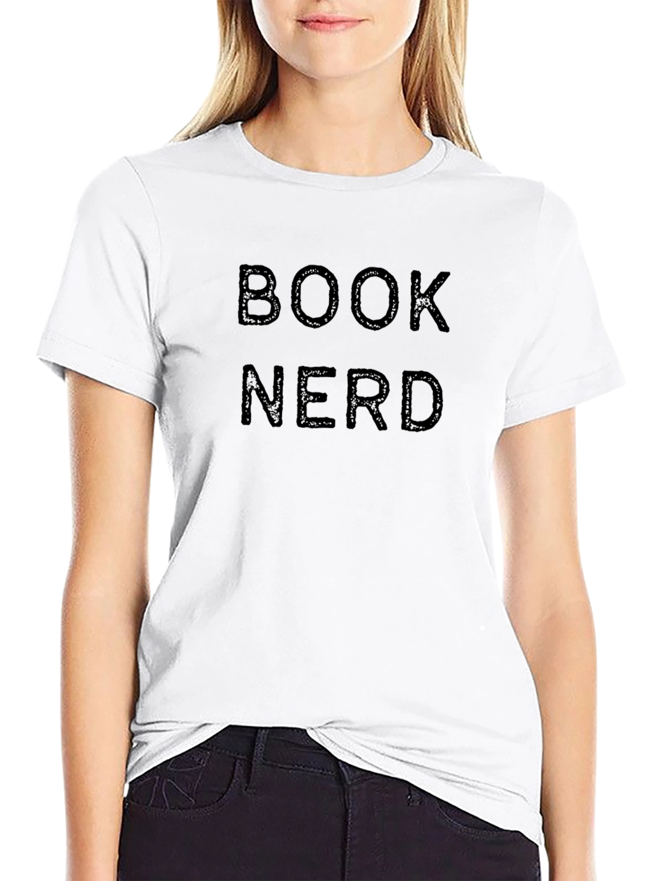 Book Nerd Tee - Black Cotton Blend