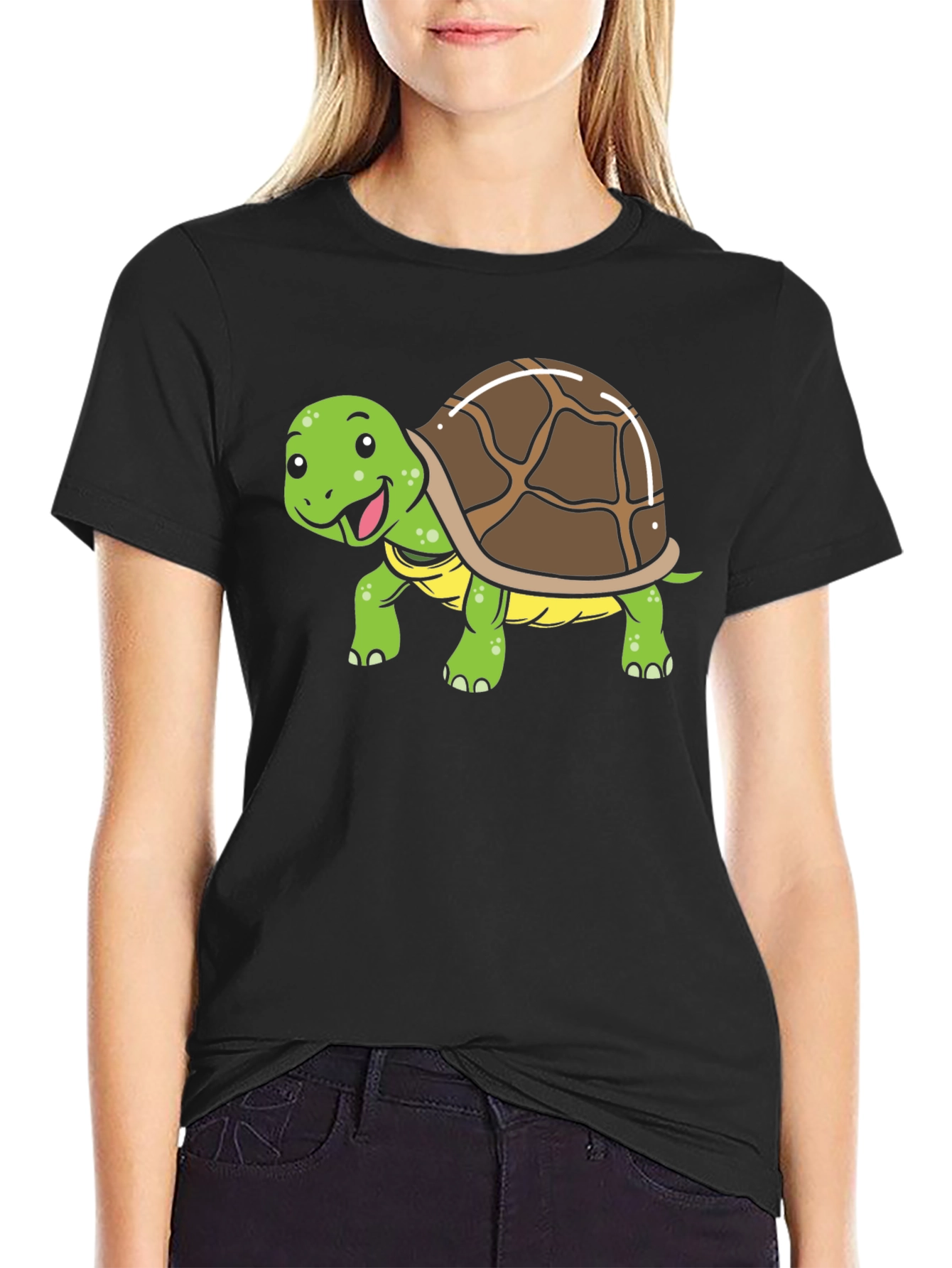 Cute Turtle Graphic T-Shirt