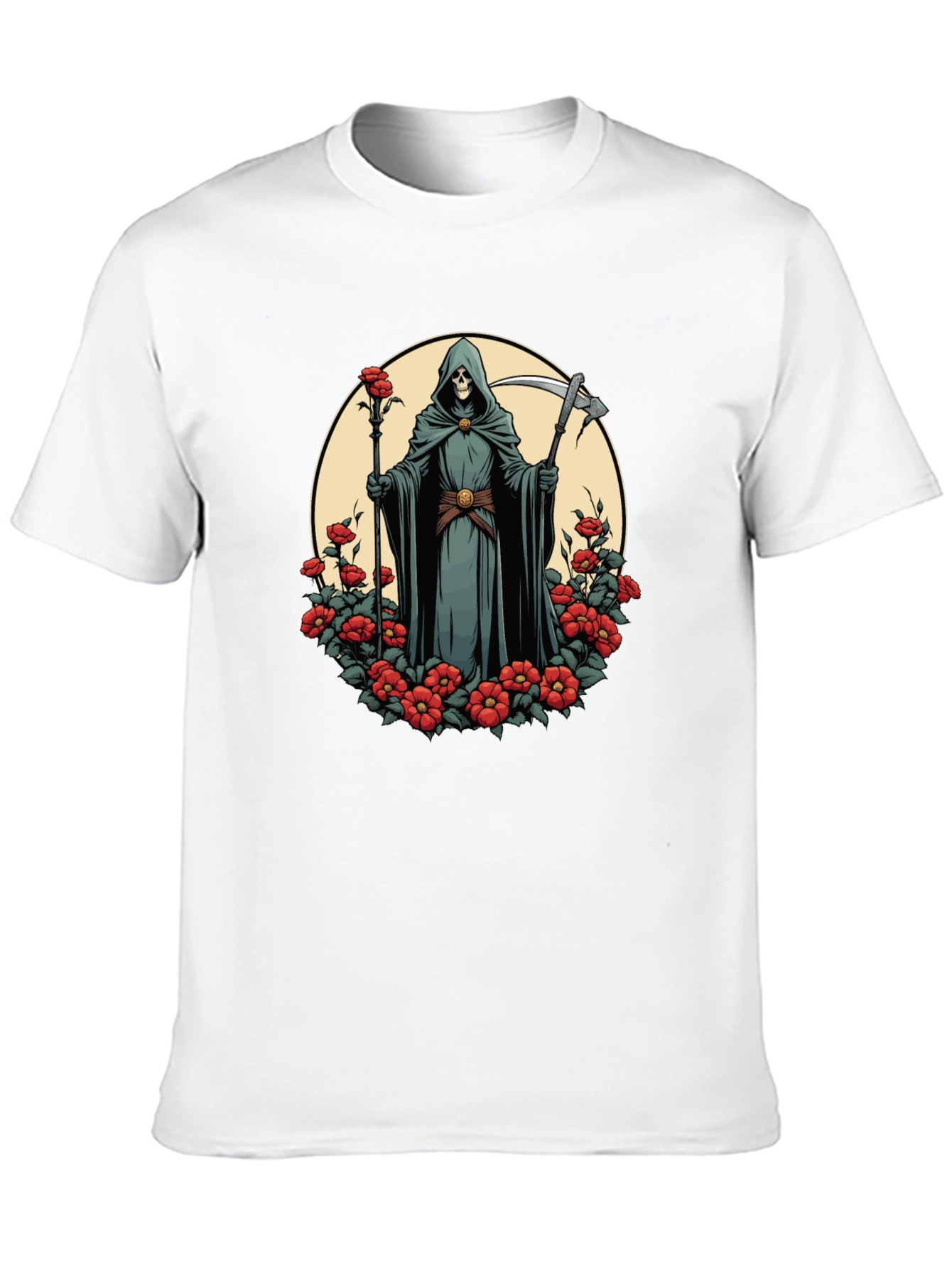 Grim Reaper Rose T-Shirt - Dark Aesthetic