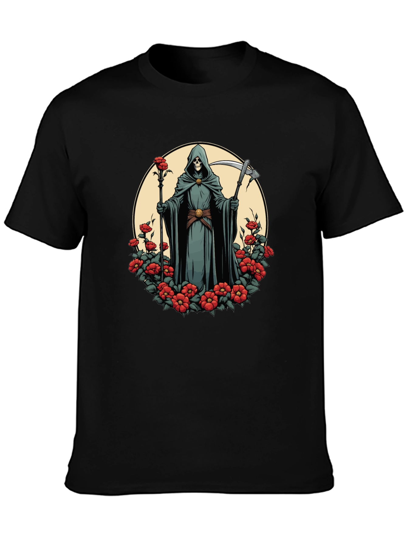 Grim Reaper Rose T-Shirt - Dark Aesthetic