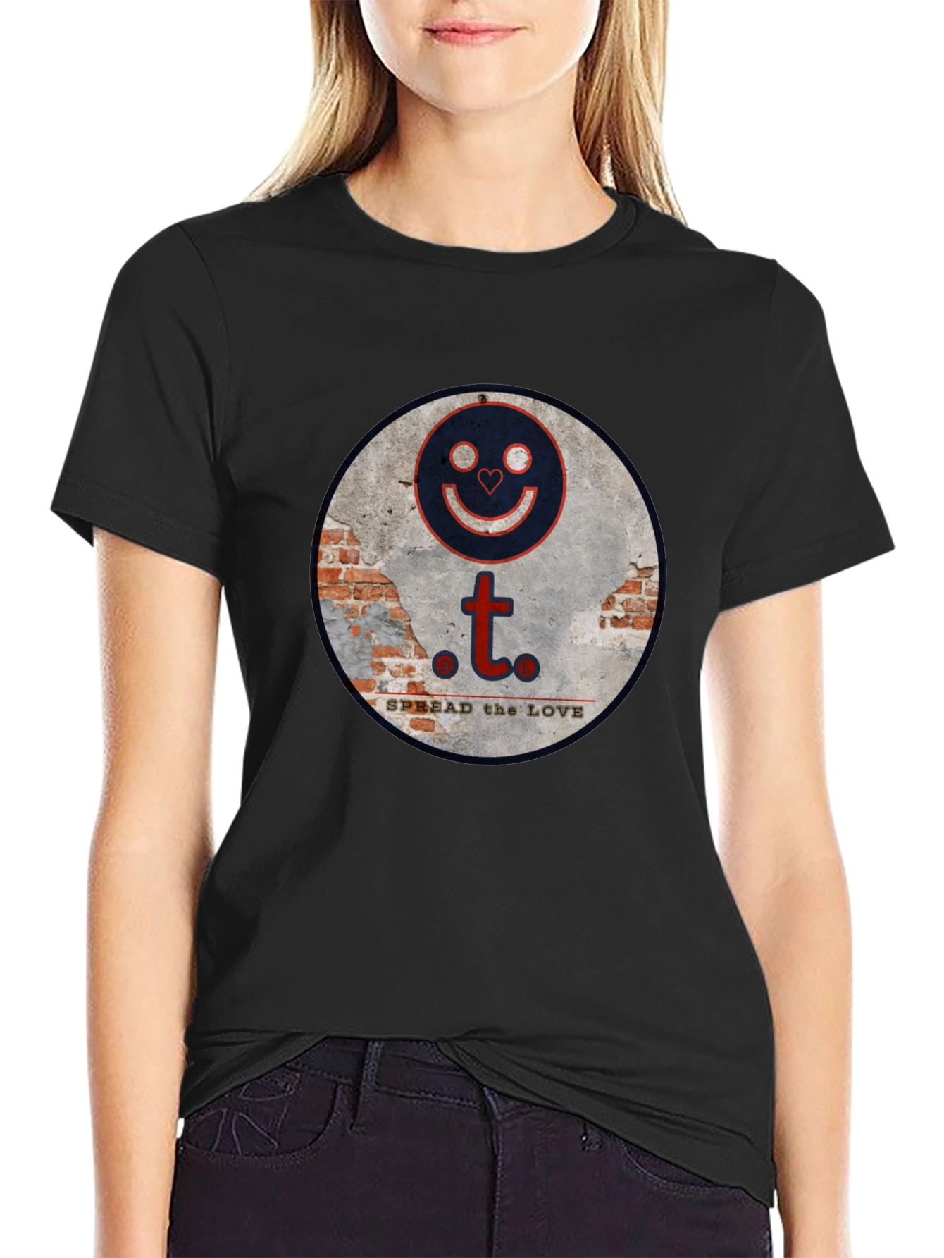 Spread the Love Graphic Tee - Stylish Black T-Shirt