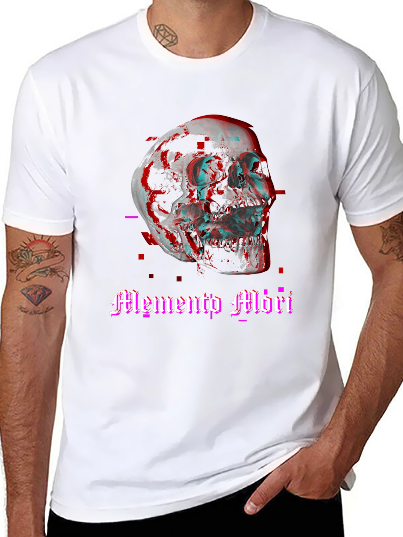 Memento Mori Skull Graphic Tee - Black