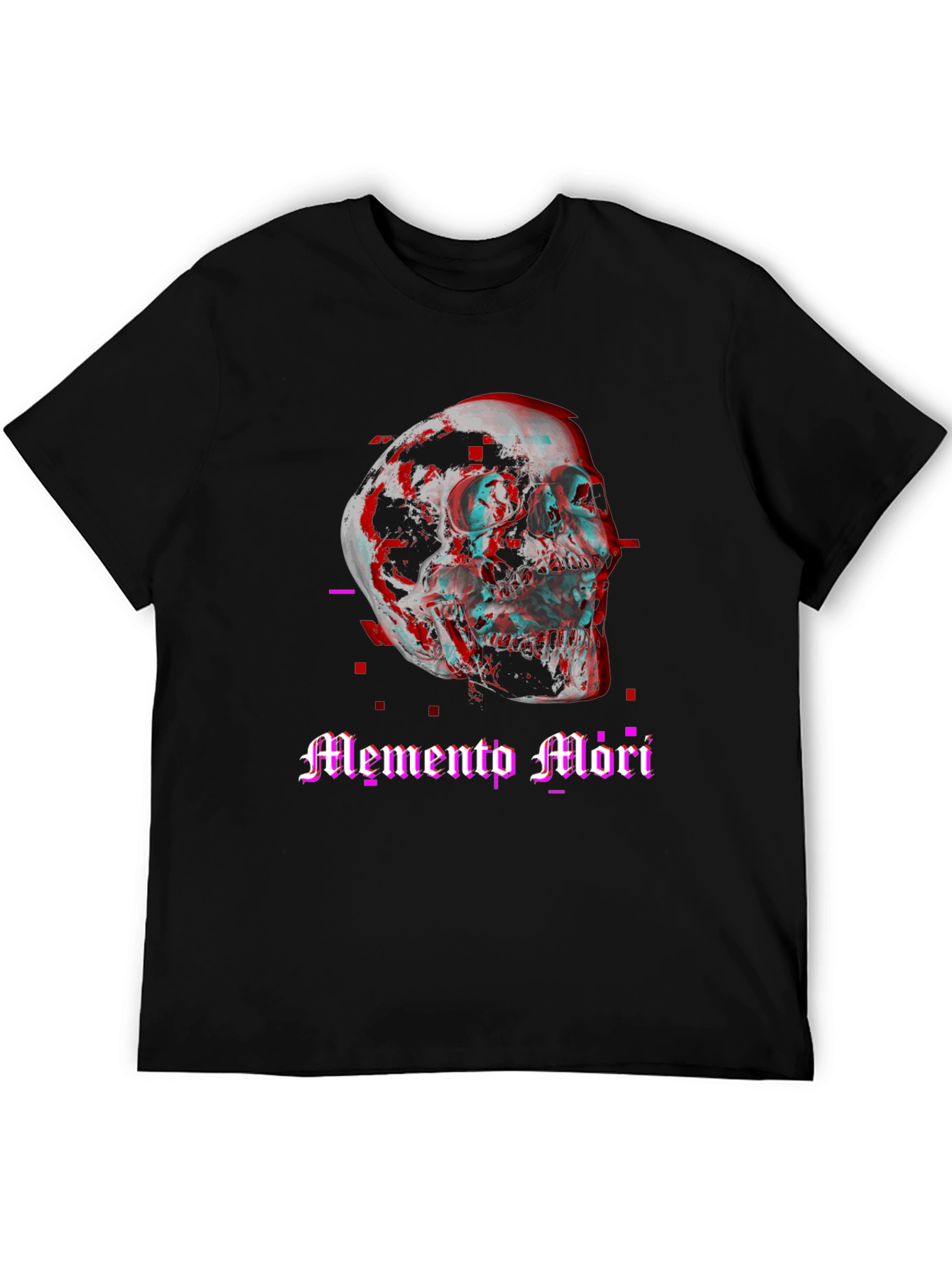 Memento Mori Skull Graphic Tee - Black