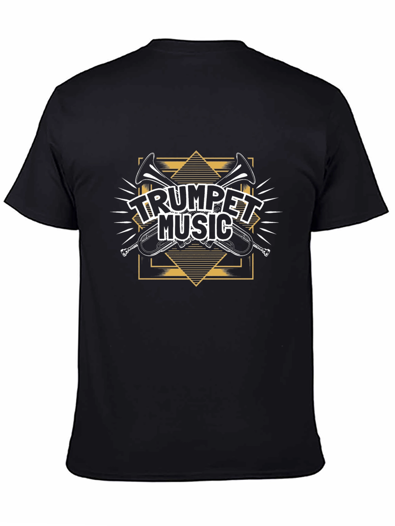 Trumpet Music Graphic Tee - Black