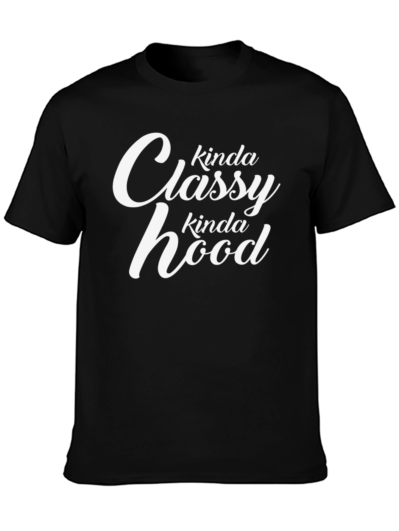 Kinda Classy Kinda Hood Graphic Tee - Black
