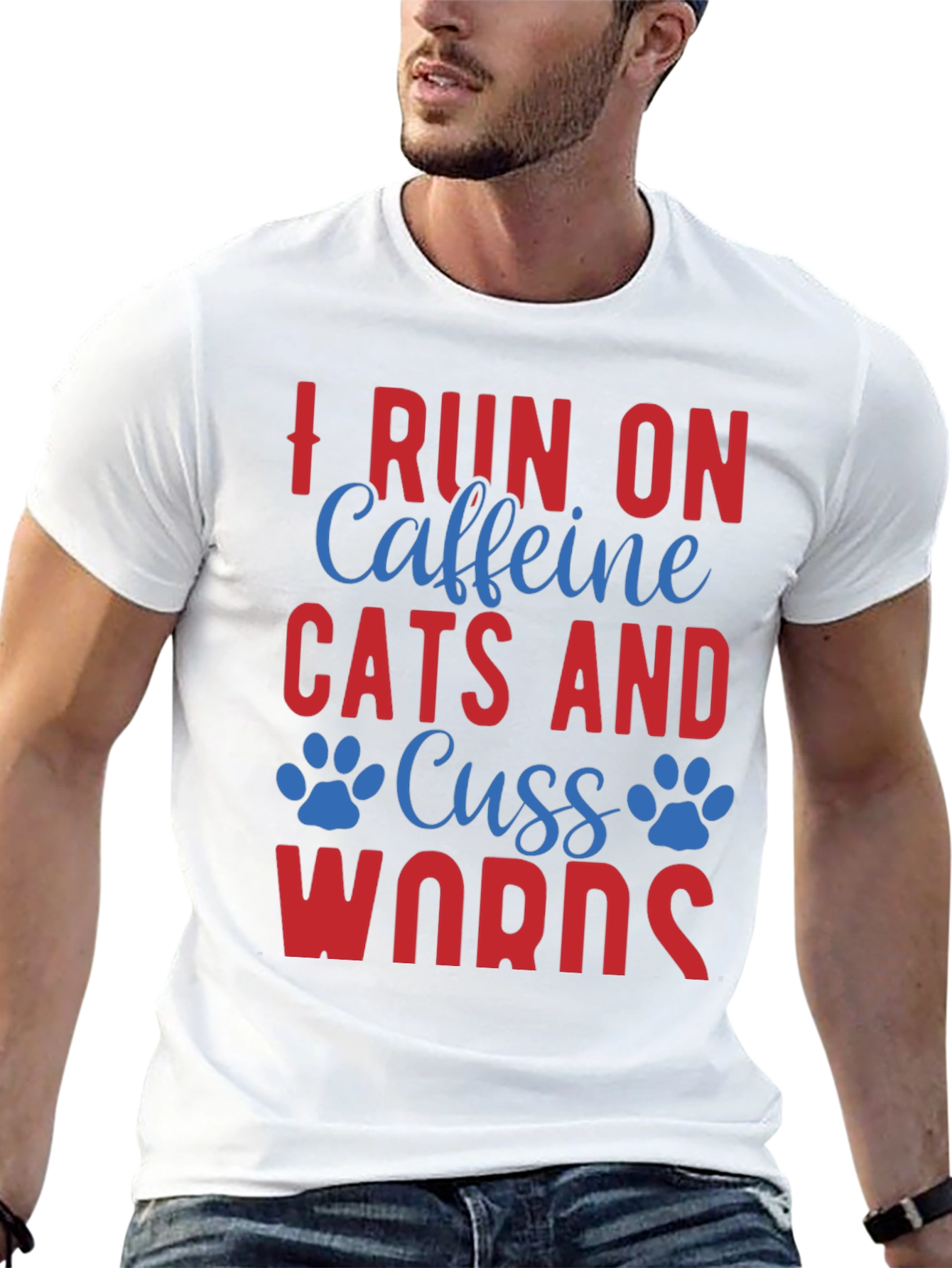 Caffeine Cats & Cuss Words Tee