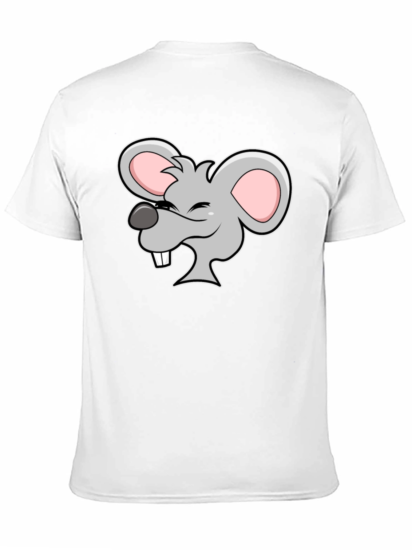Cartoon Mouse Graphic Black T-Shirt