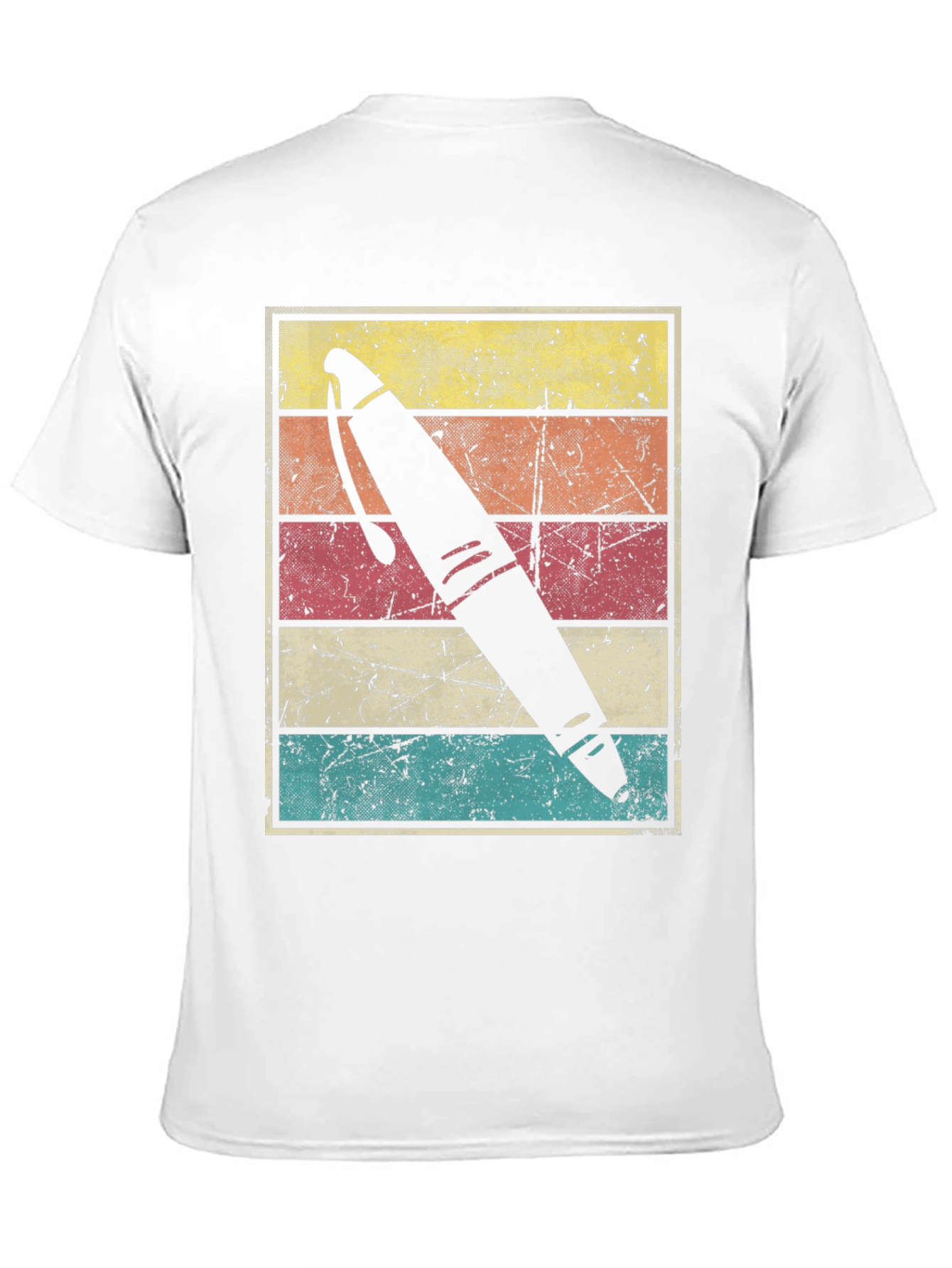 Retro Pen Graphic Tee - Black Unisex T-Shirt